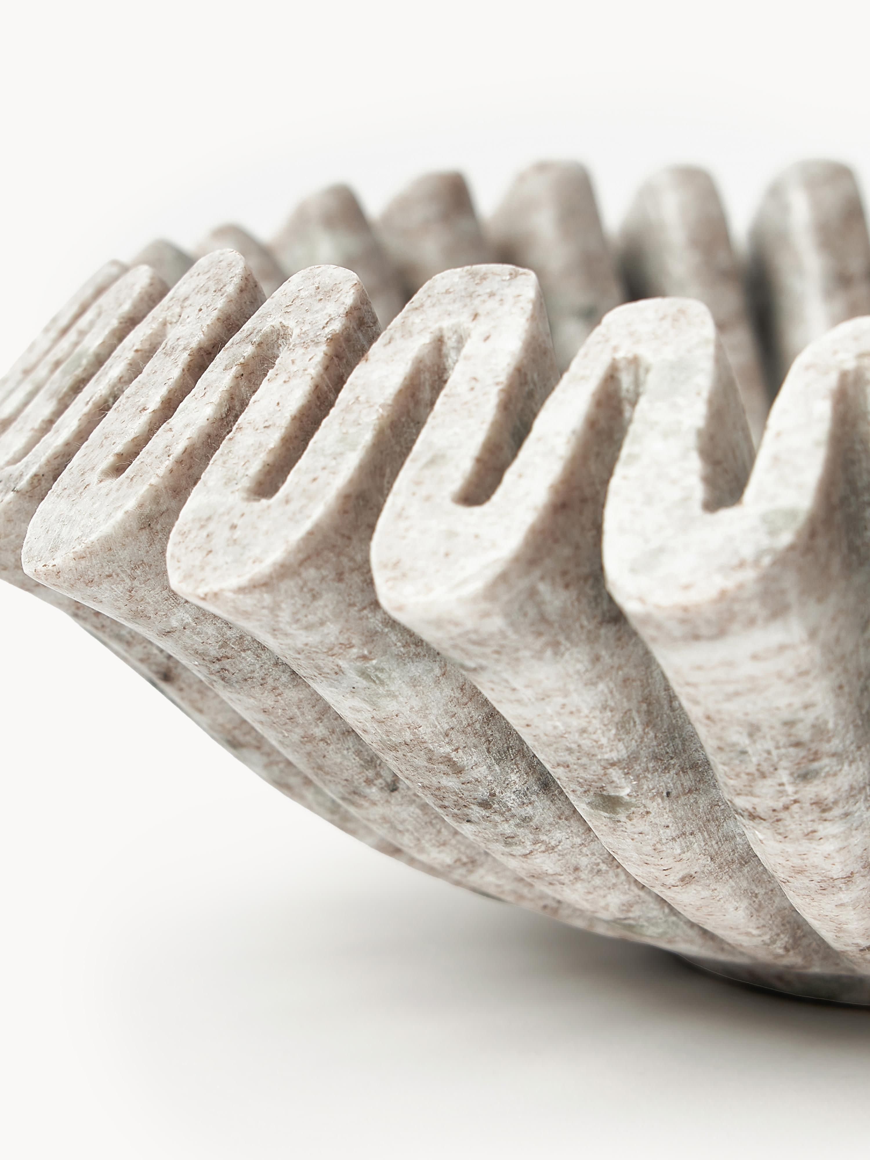 Santorini Handmade Marble Decorative Bowl, Ø 31 cm