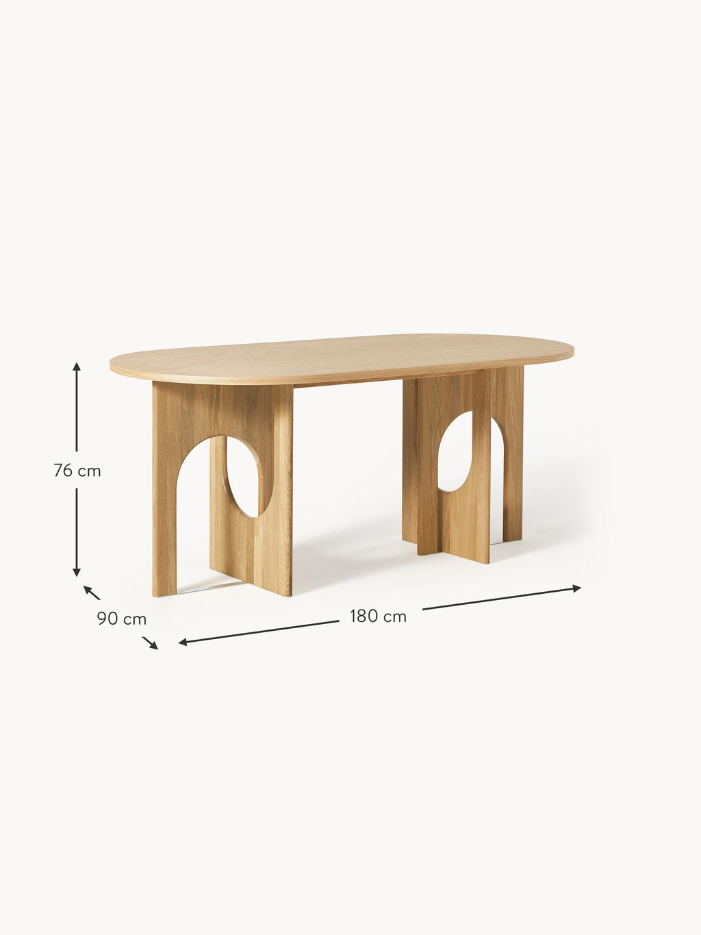 Apollo Oval Dining Table, in various sizes