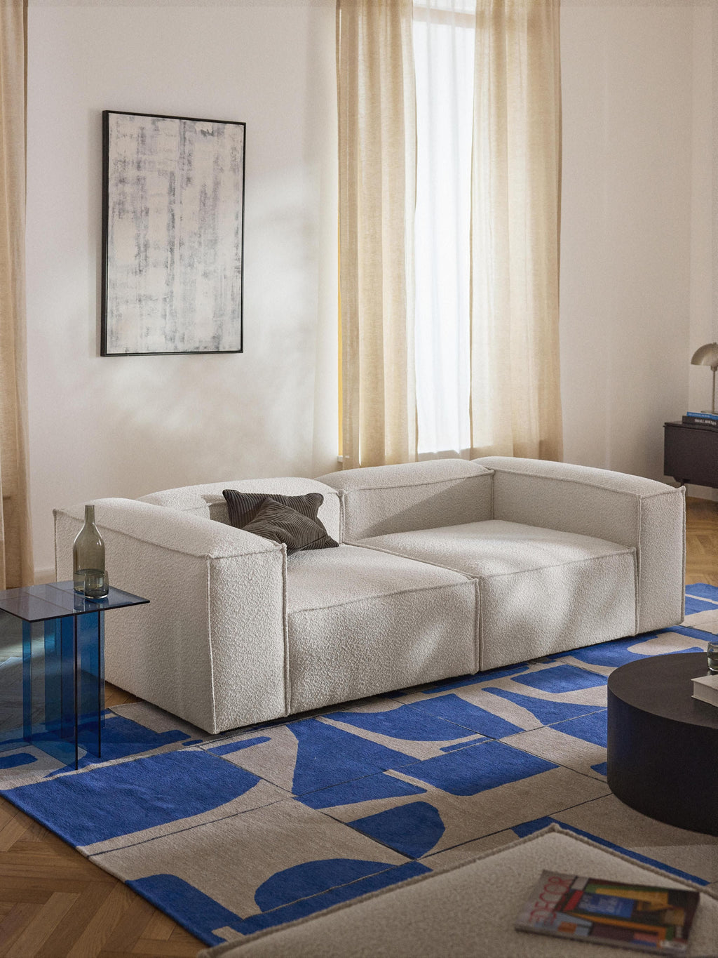 Lennon Bouclè Modular Sofa (3-seater)