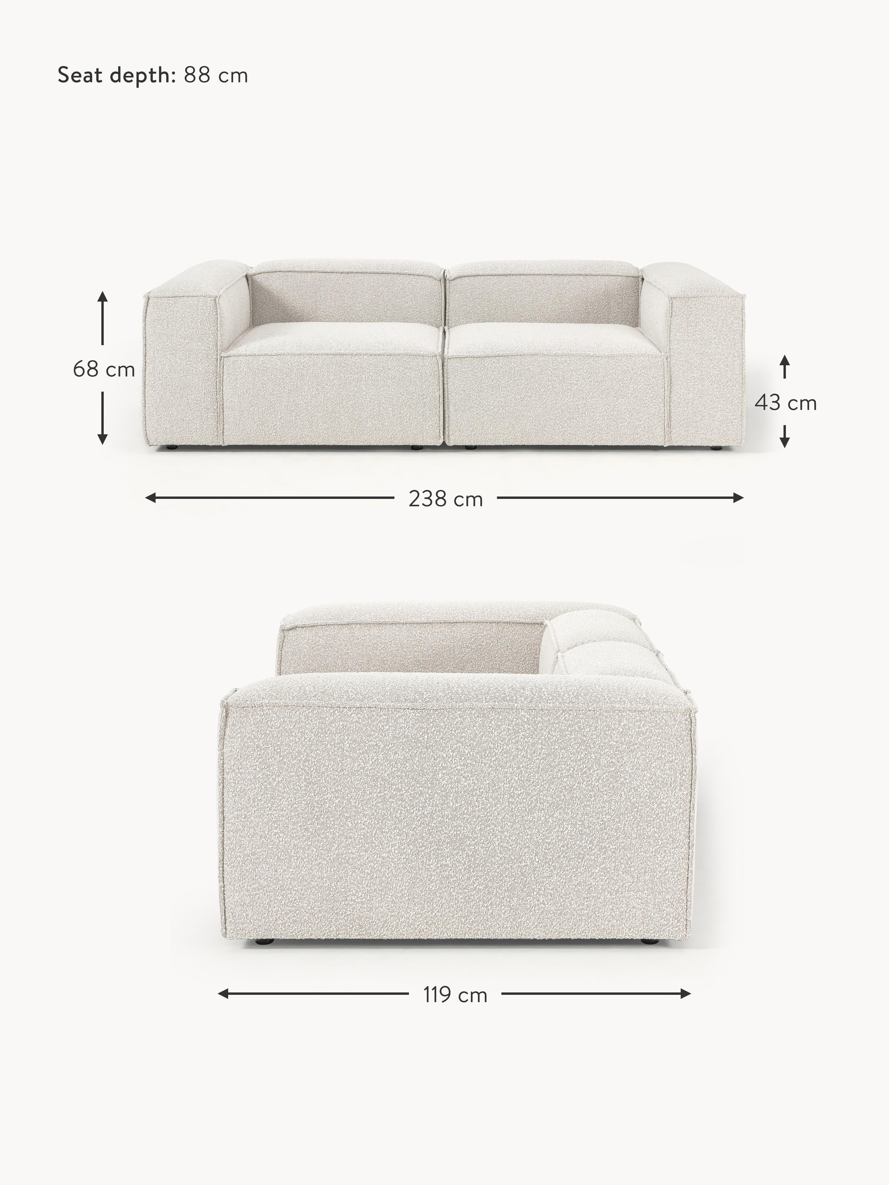 Lennon Bouclè Modular Sofa (3-seater)