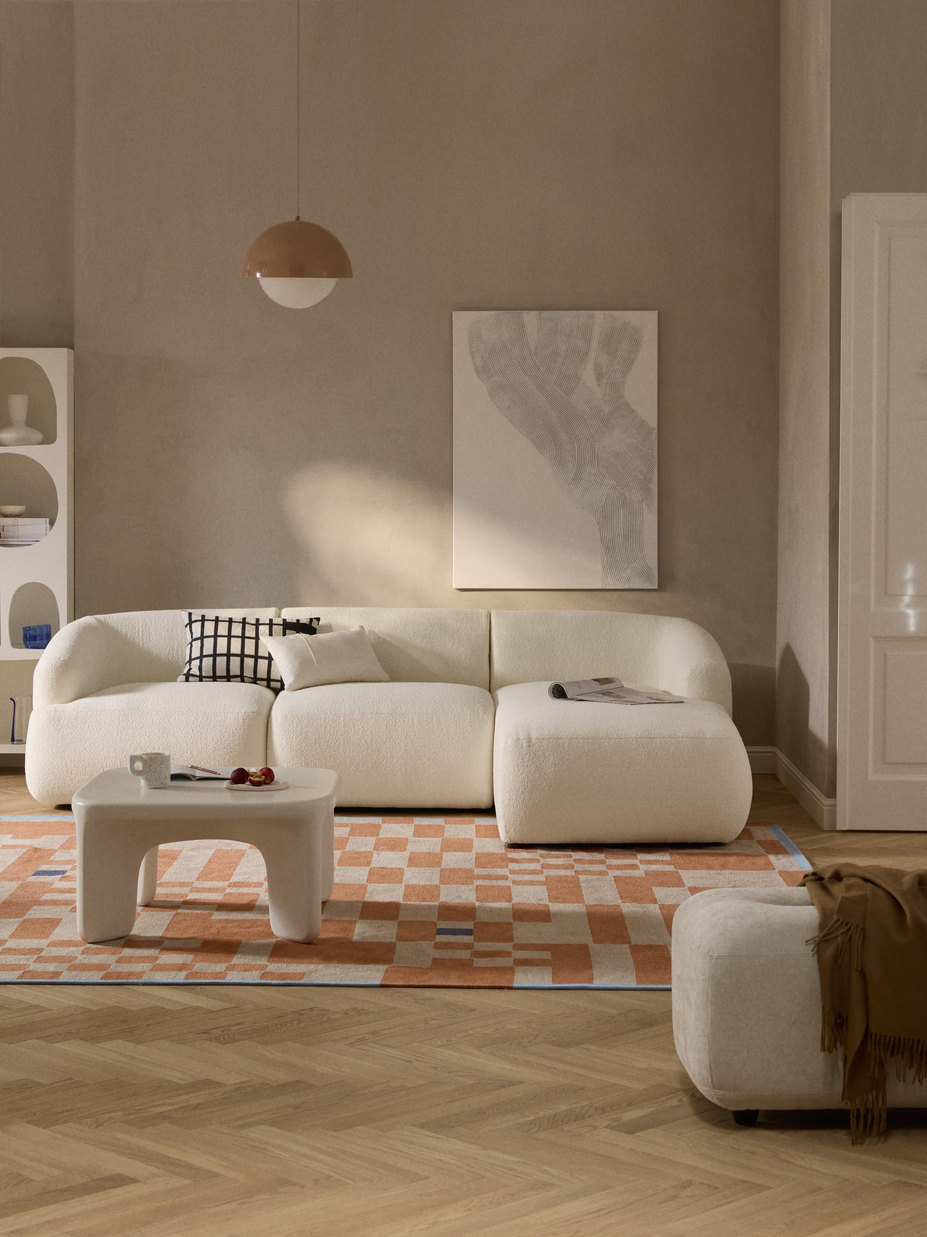 Sofia Modular Bouclé Corner Sofa (4-seater)