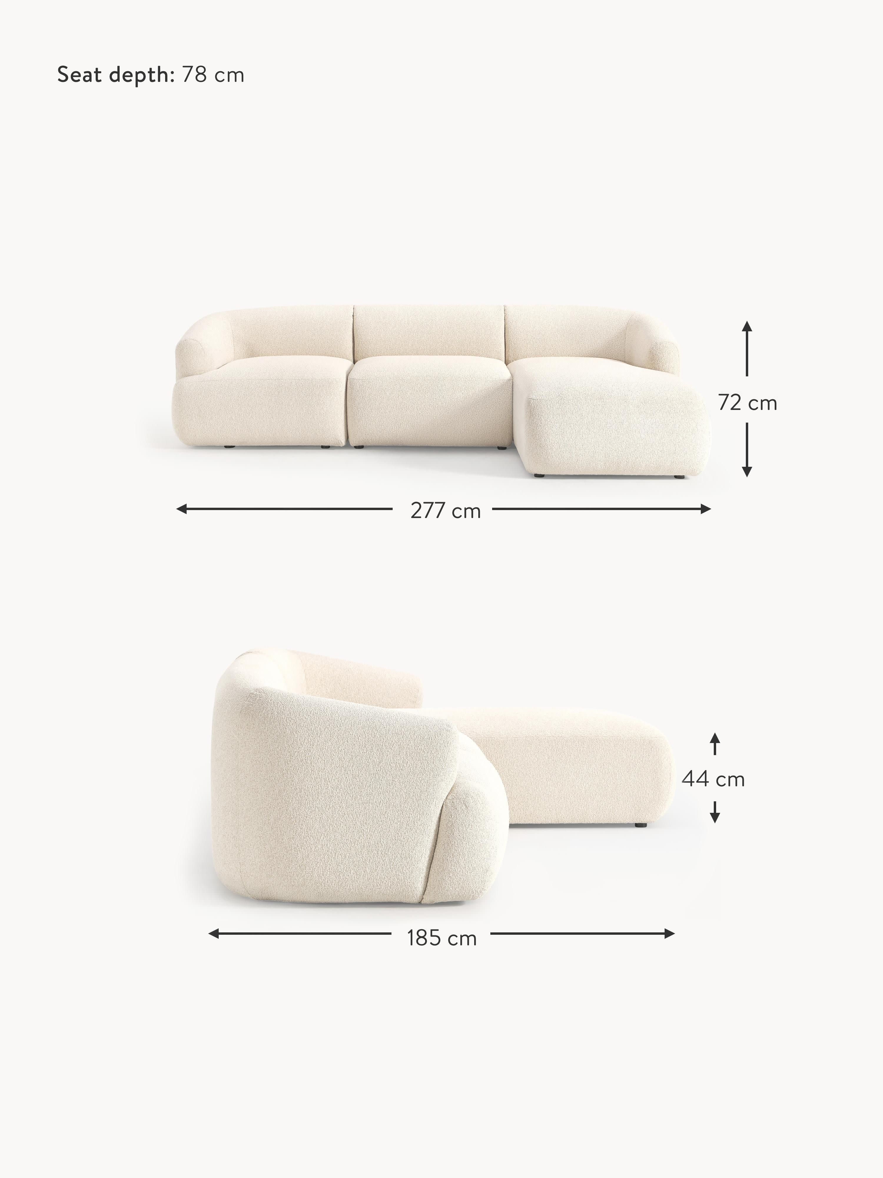 Sofia Modular Bouclé Corner Sofa (4-seater)