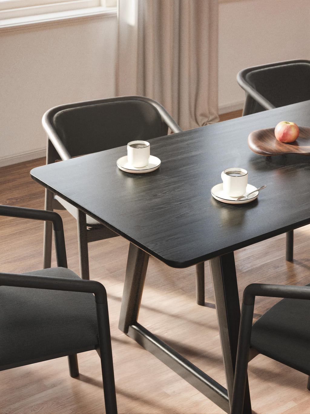 Nik Oak Wood Dining Table, in various sizes