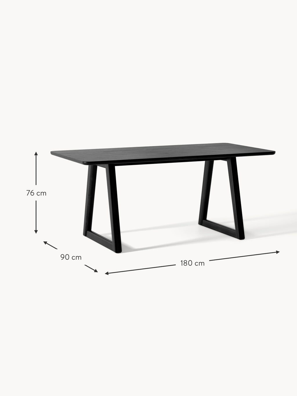 Nik Oak Wood Dining Table, in various sizes
