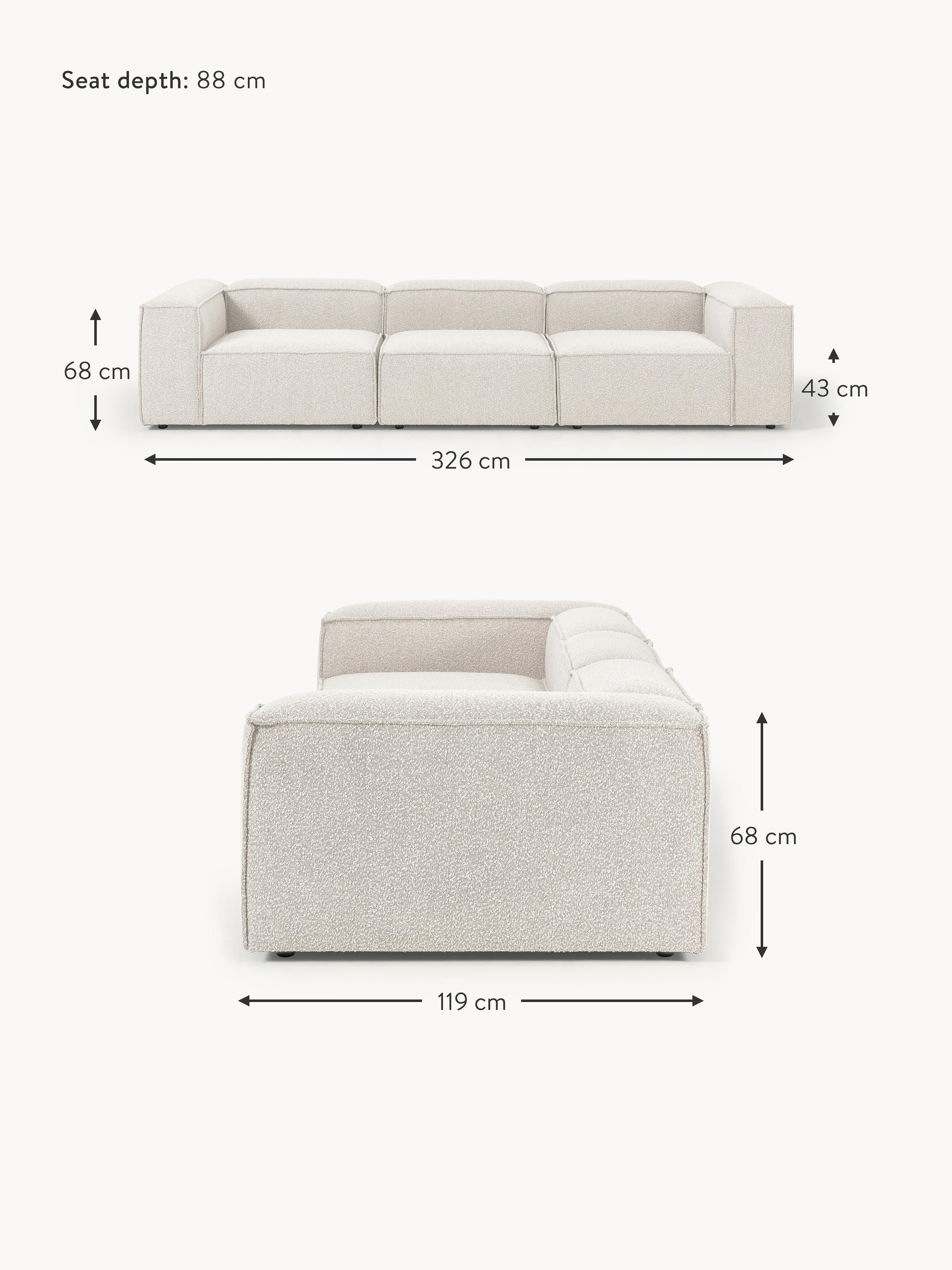Lennon Bouclé Modular Sofa (4-seater)