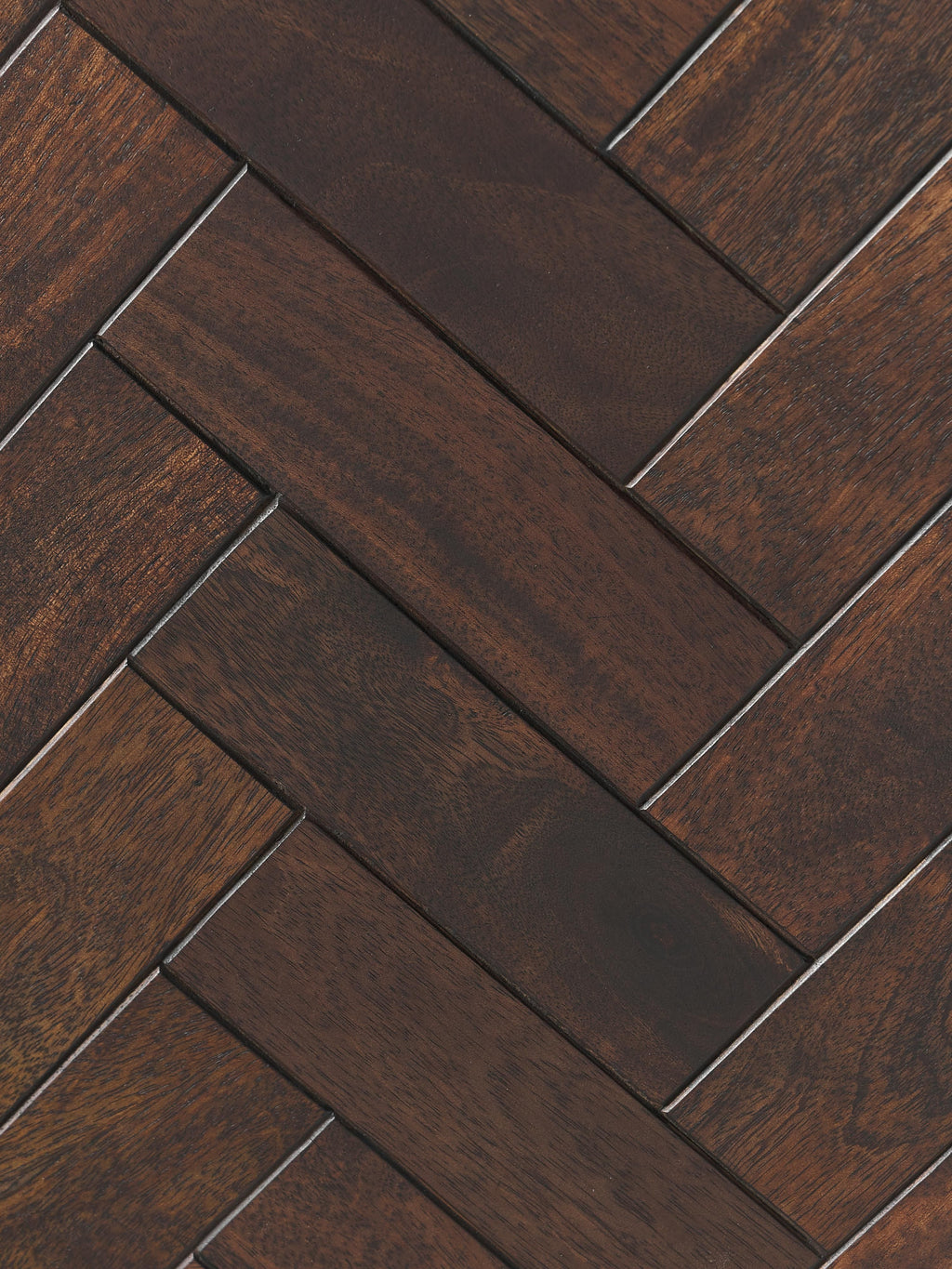 Luca Mango Wood Sideboard with Herringbone Pattern