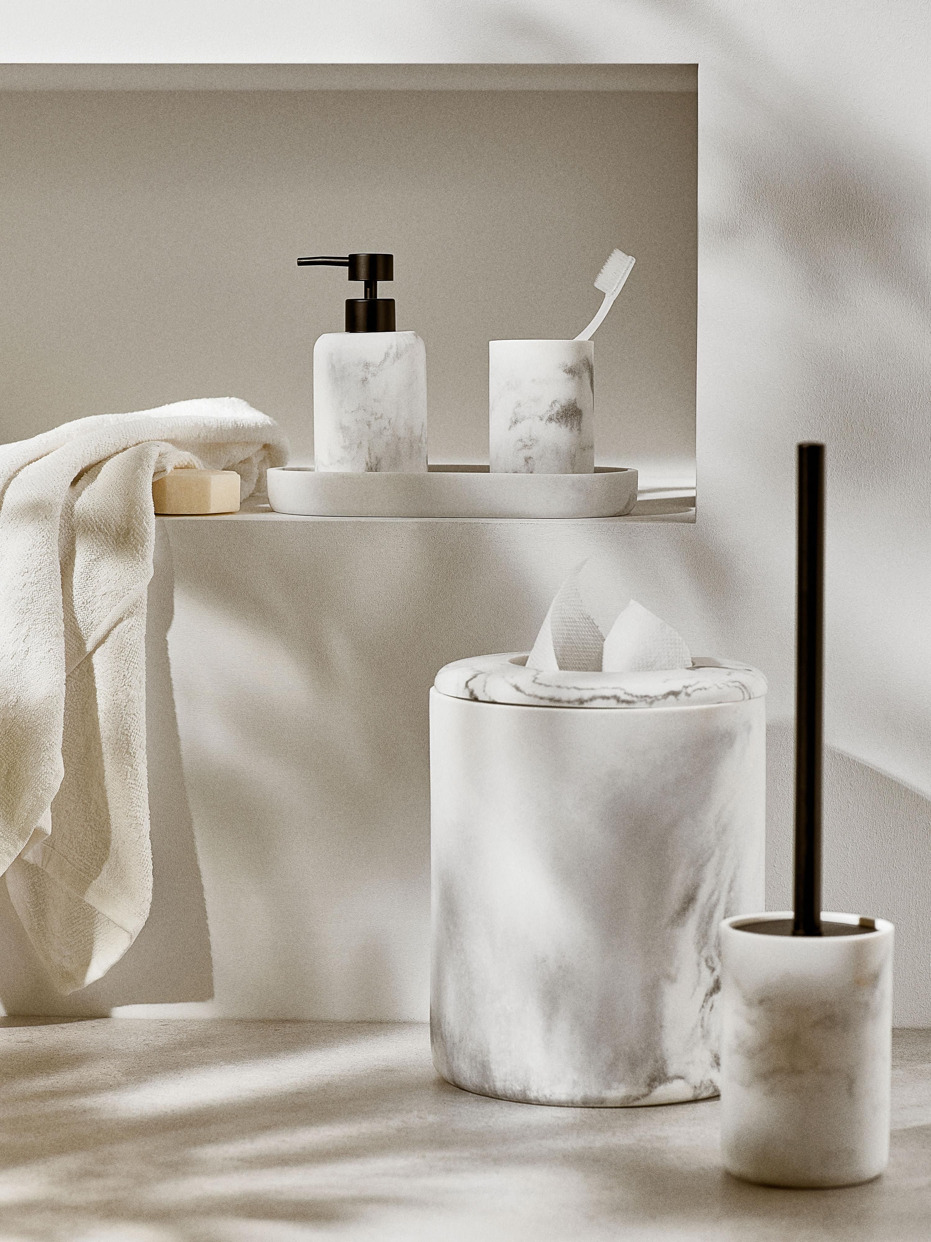 Kyle Marble Effect Waste Bin