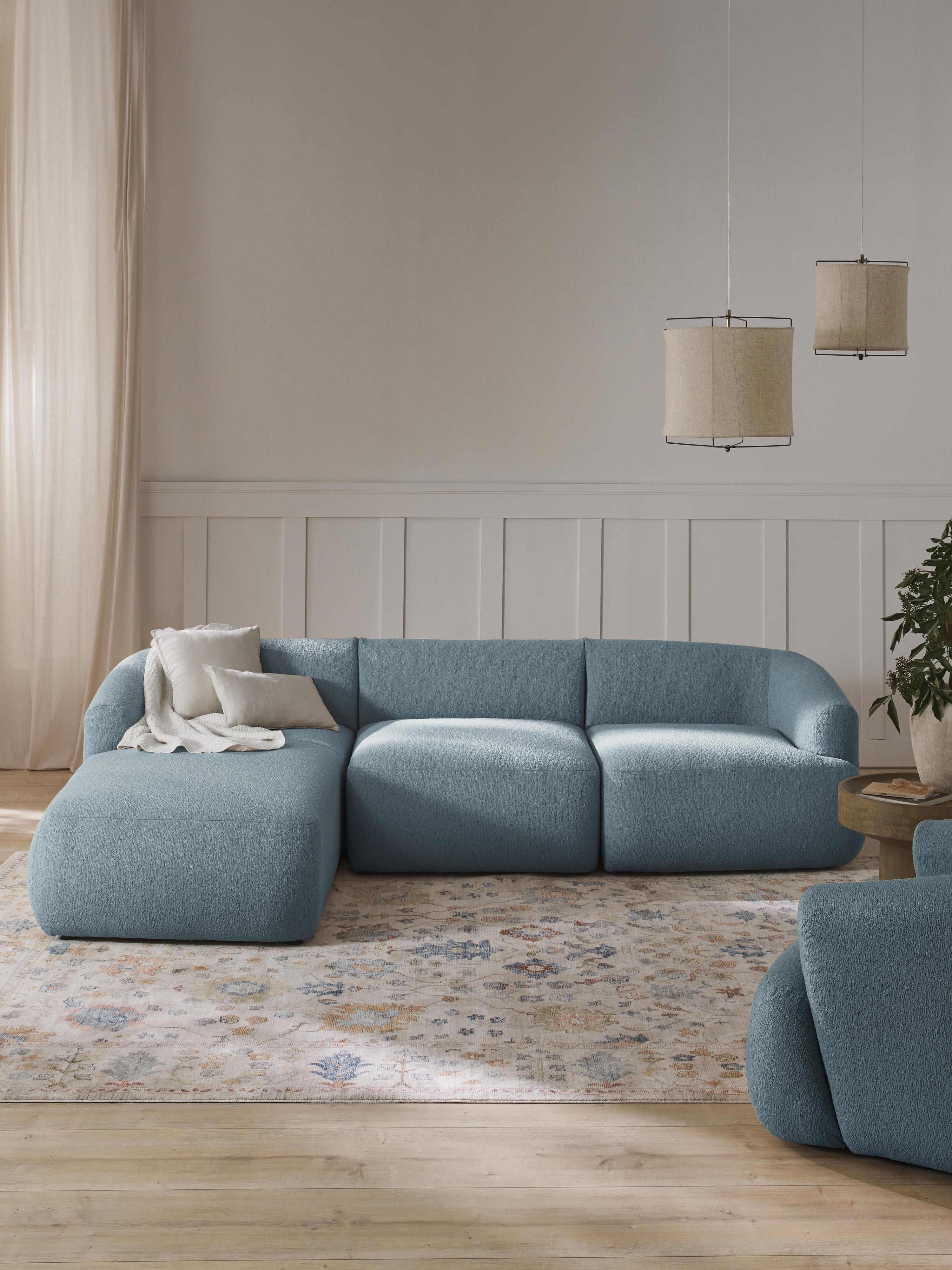Sofia Modular Bouclé Corner Sofa (4-seater)