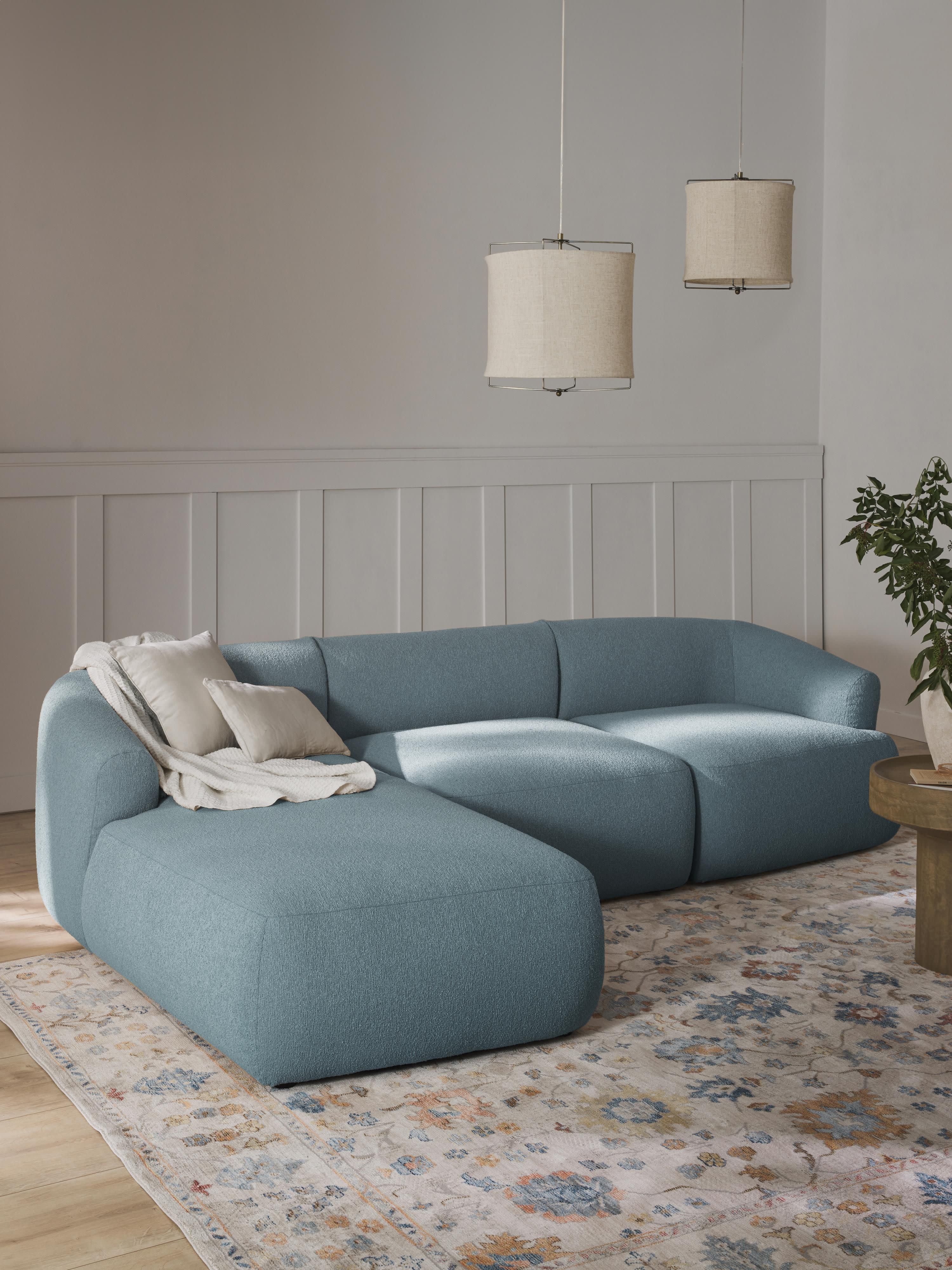 Sofia Modular Bouclé Corner Sofa (4-seater)