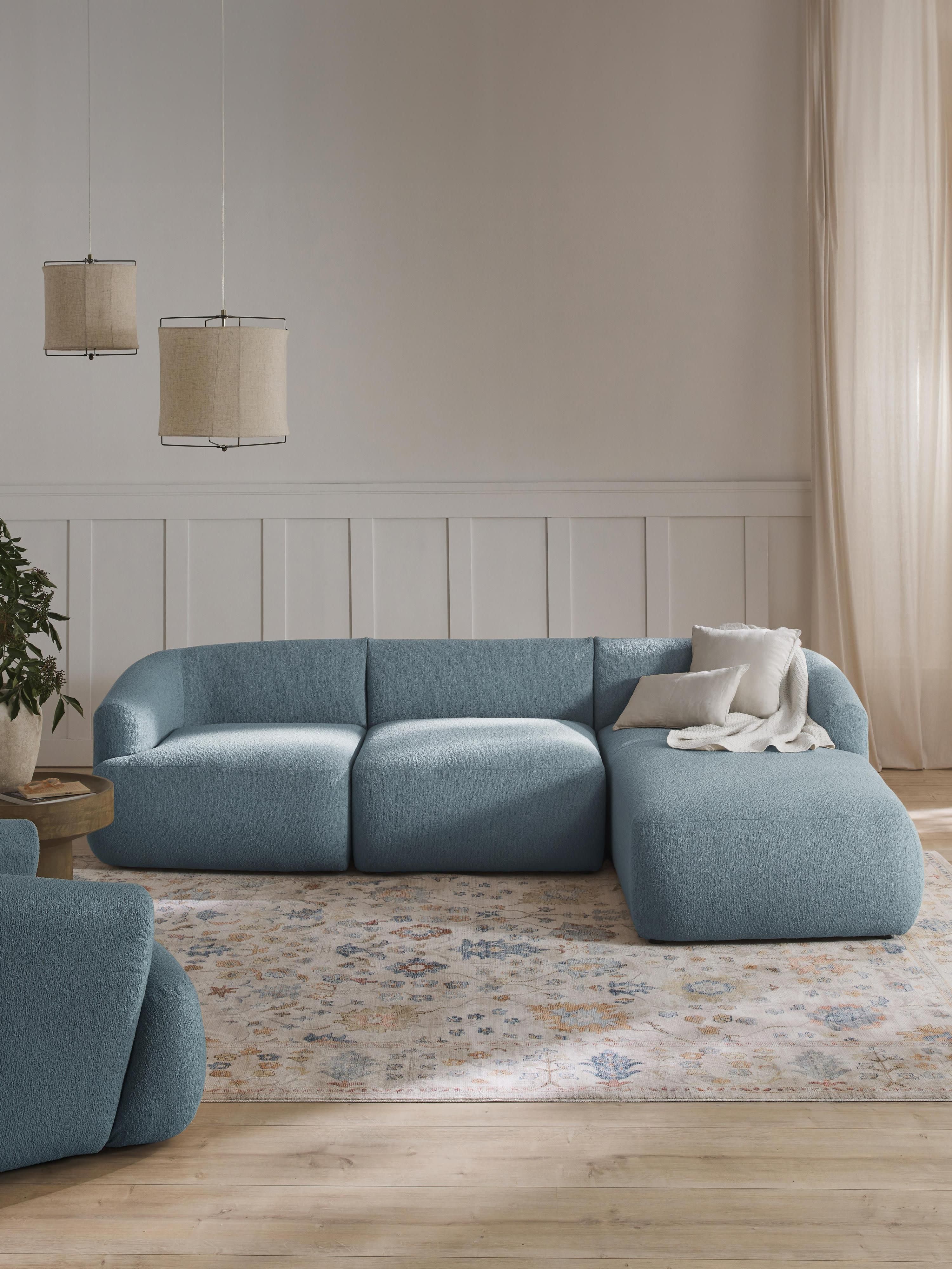 Sofia Modular Bouclé Corner Sofa (4-seater)