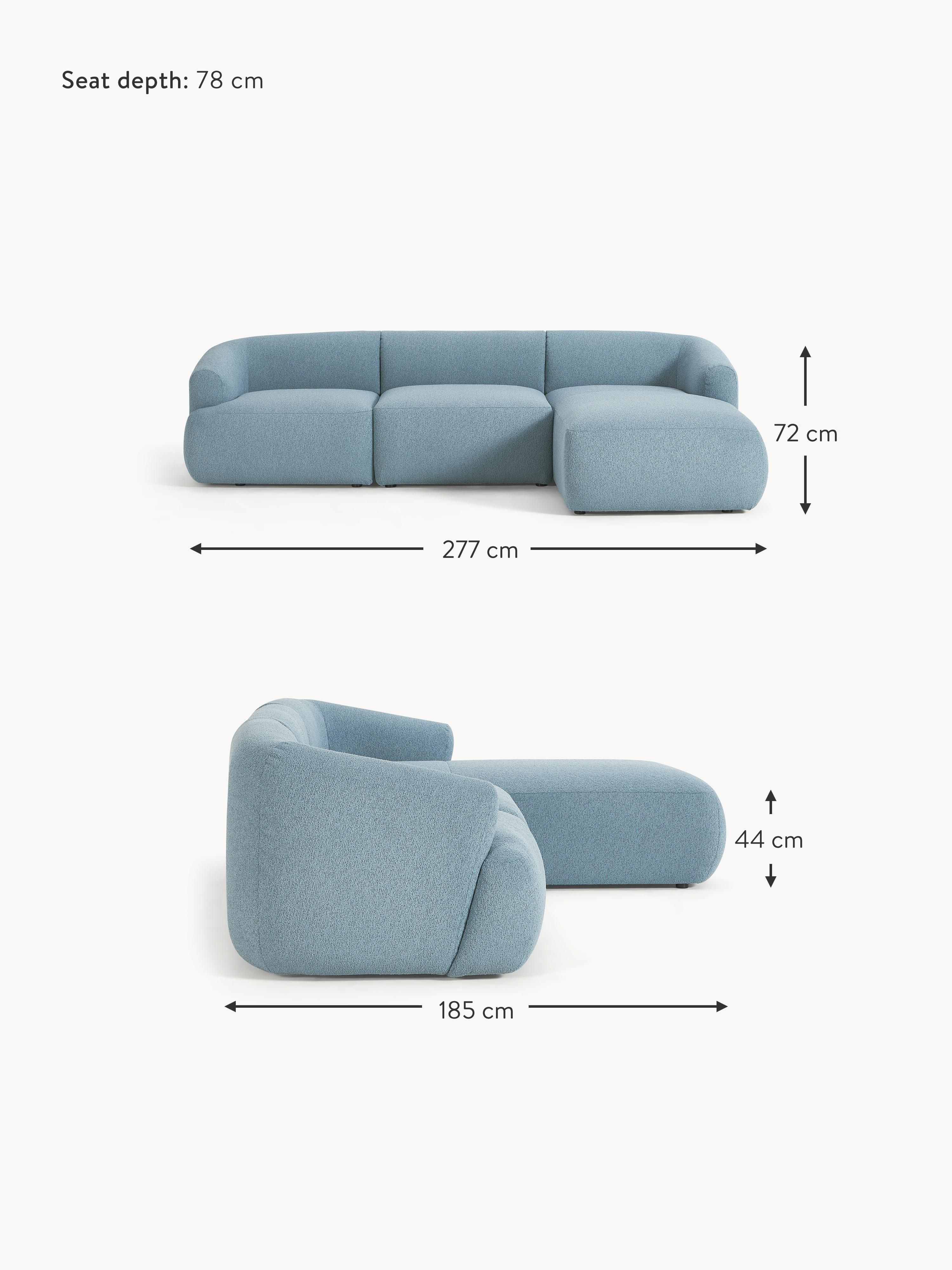 Sofia Modular Bouclé Corner Sofa (4-seater)