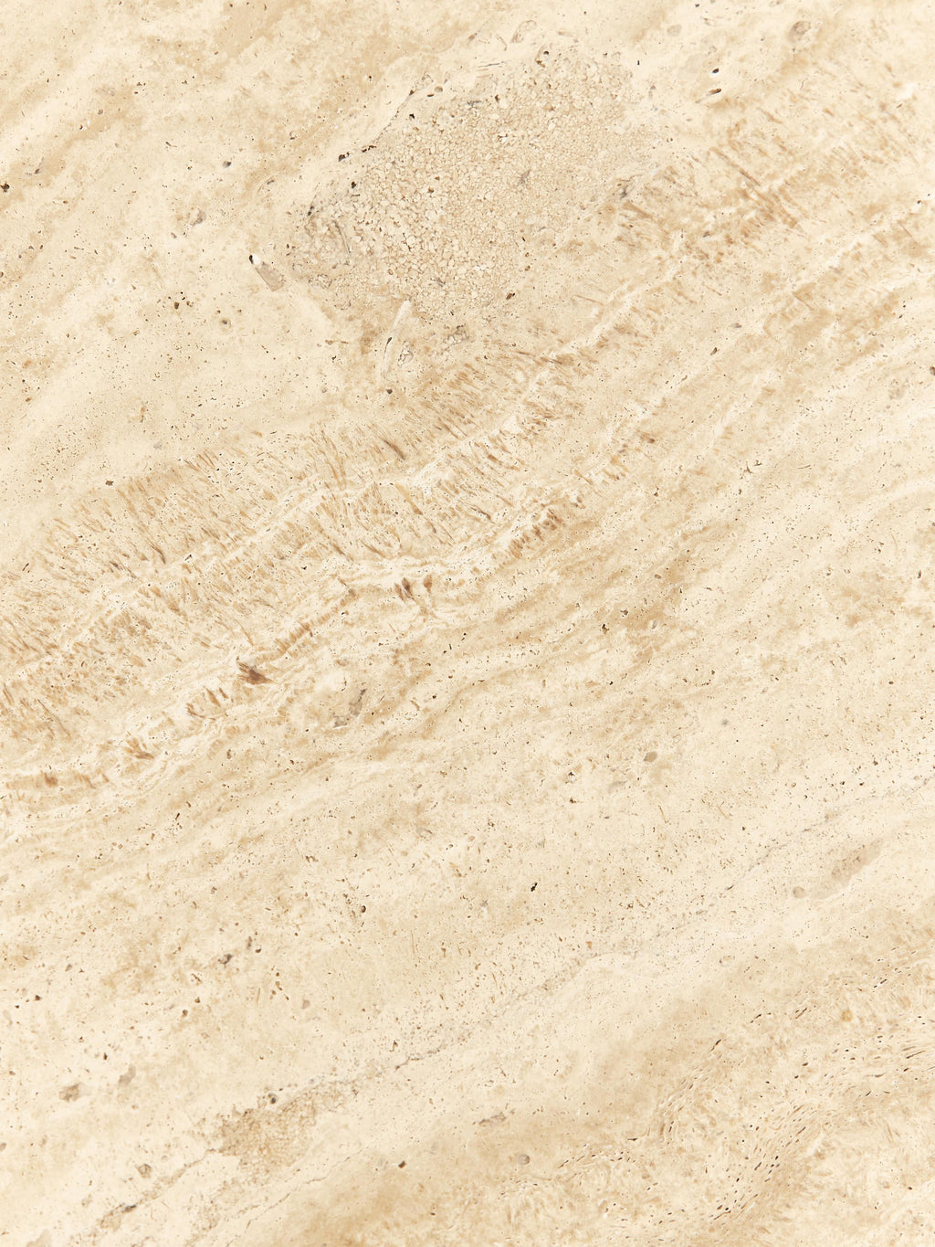 Chandler Oak Wood Side Tables with Travertine Top, Set of 2