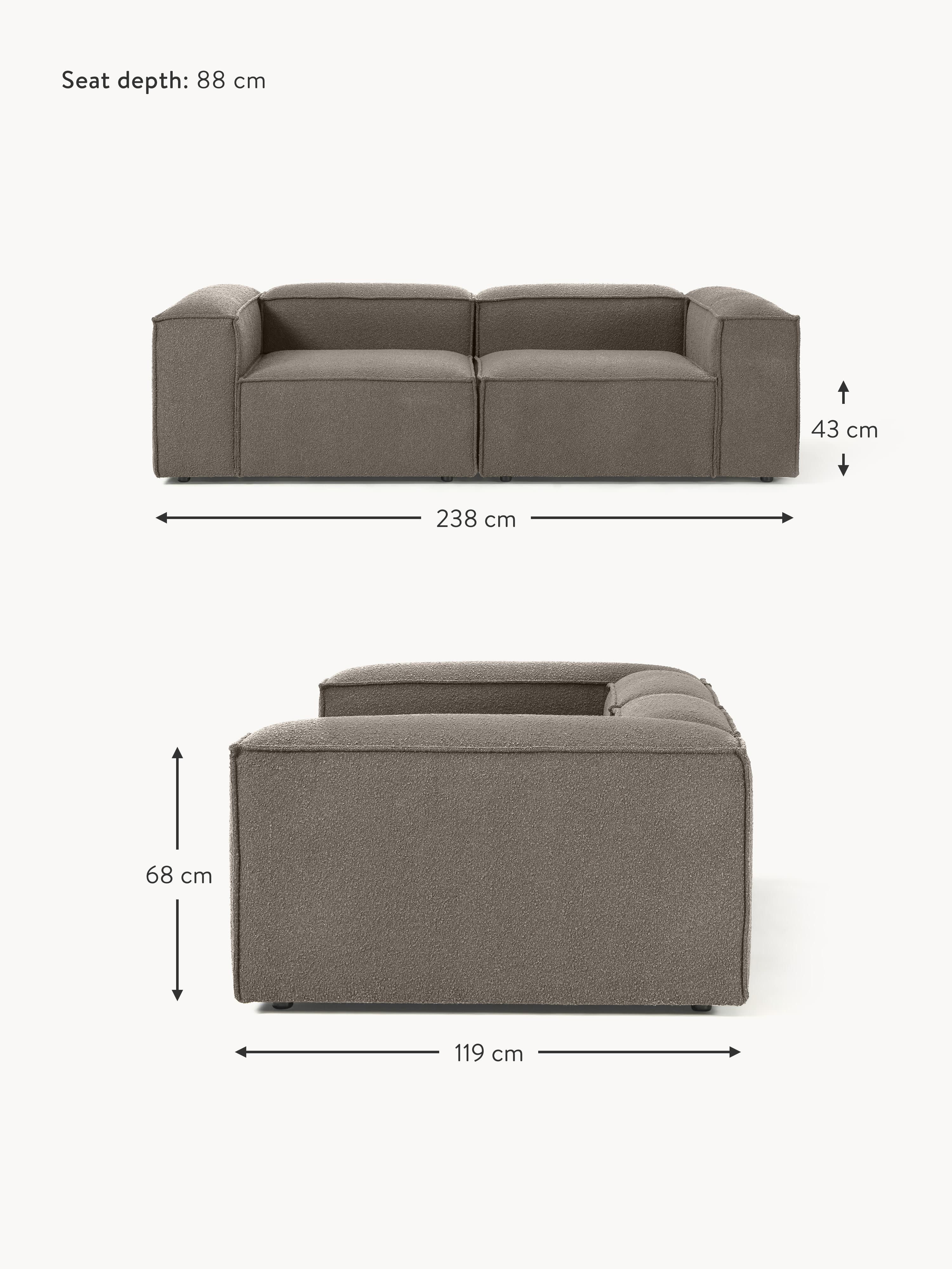 Lennon Bouclè Modular Sofa (3-seater)