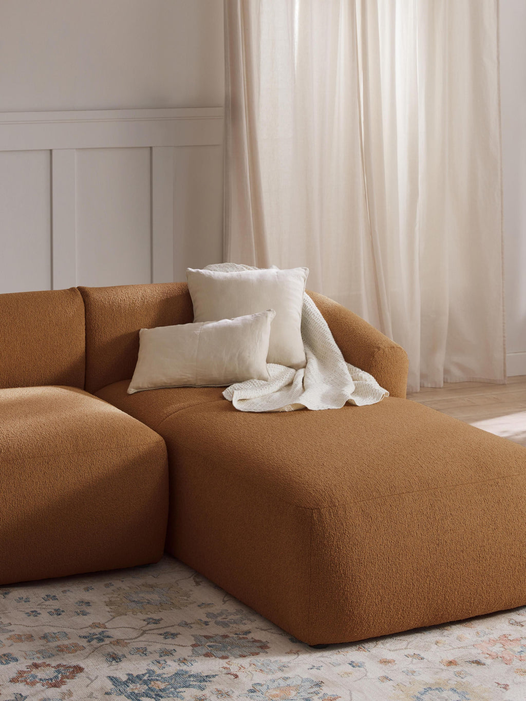 Sofia Bouclé Corner Chaise Module