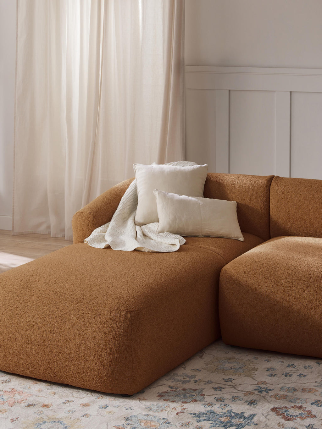 Sofia Bouclé Corner Chaise Module
