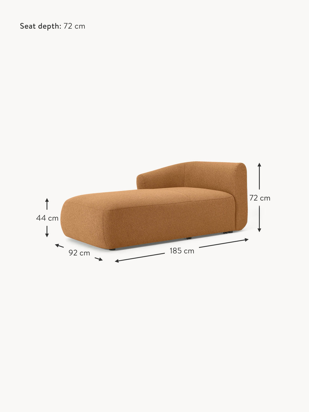 Sofia Bouclé Corner Chaise Module