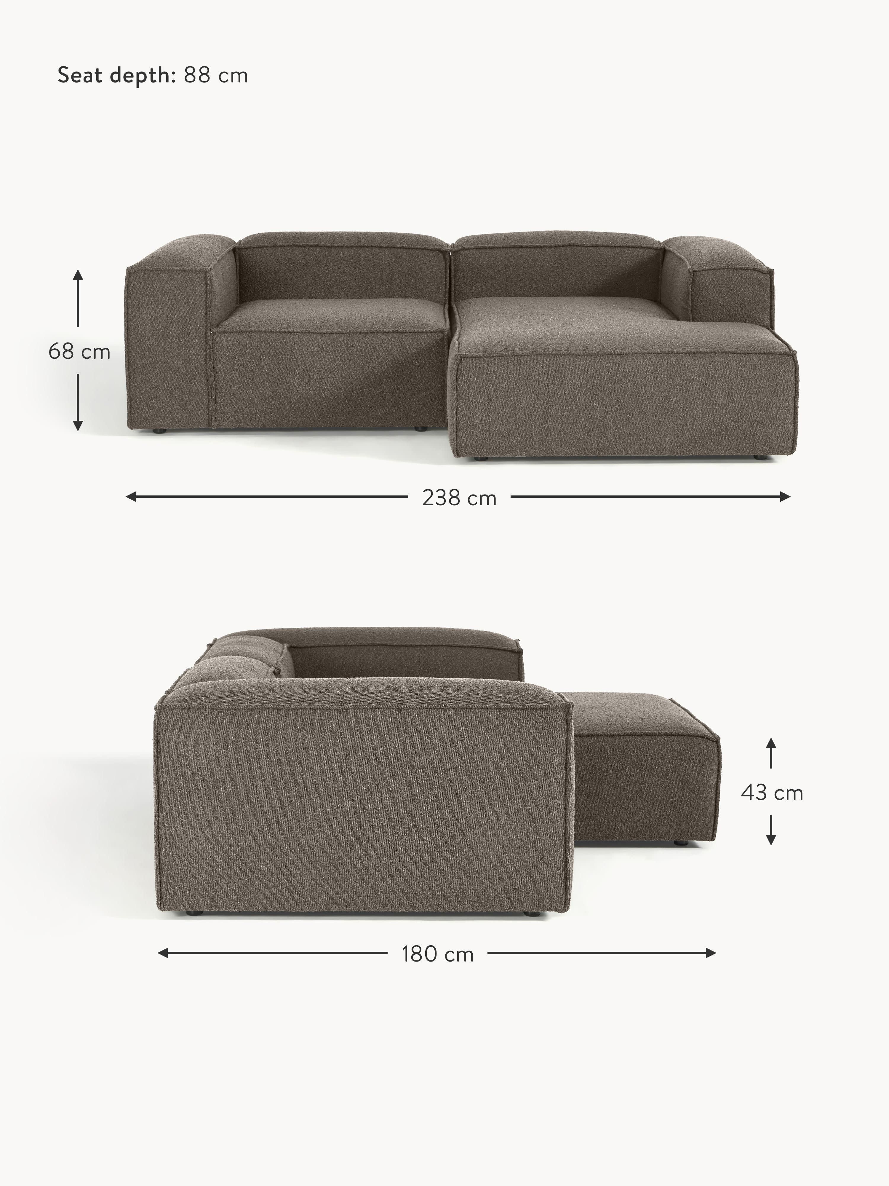 Lennon Bouclé Modular Corner Sofa (3-seater)