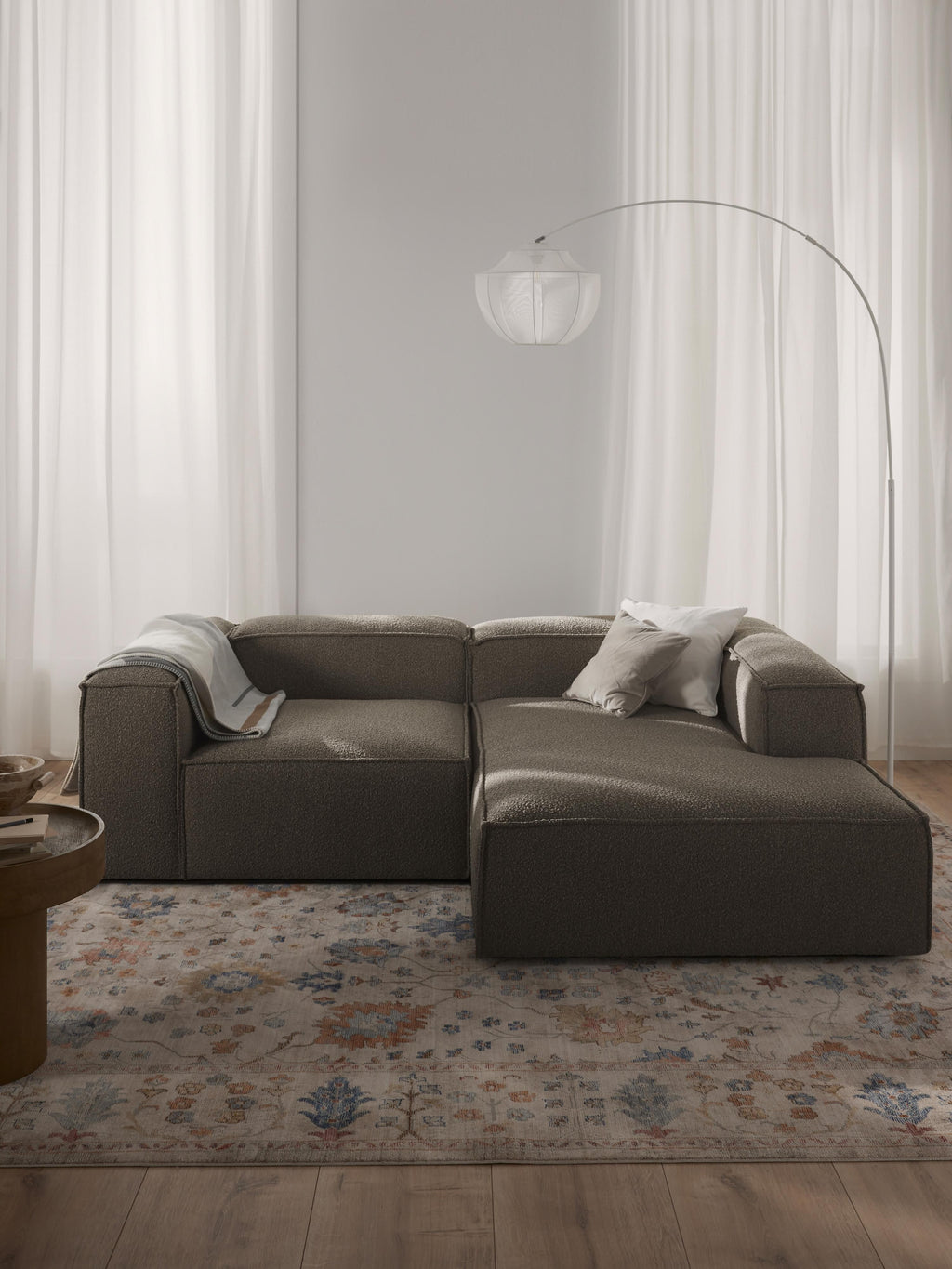 Lennon Bouclé Modular Corner Sofa (3-seater)