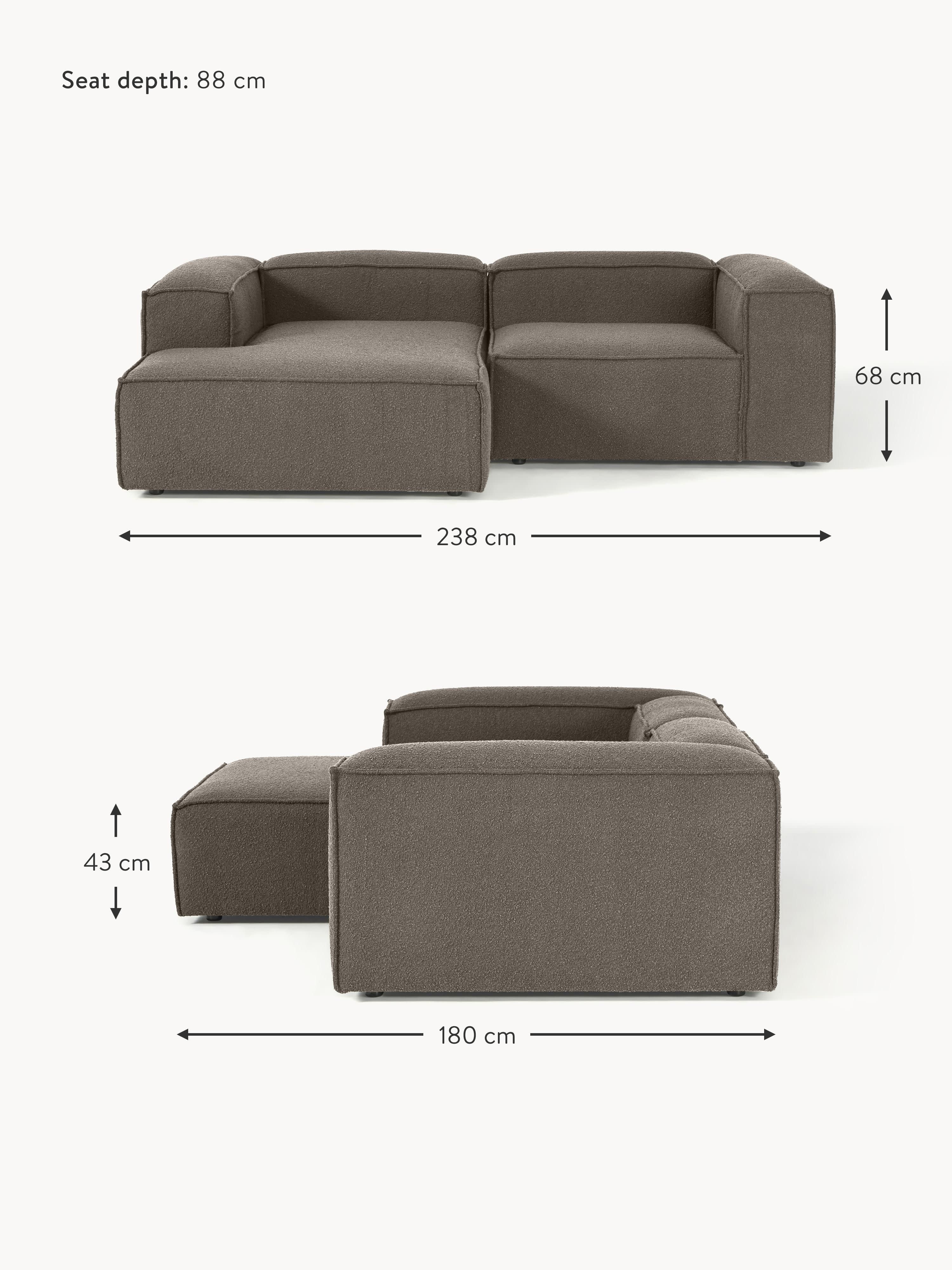 Lennon Bouclé Modular Corner Sofa (3-seater)