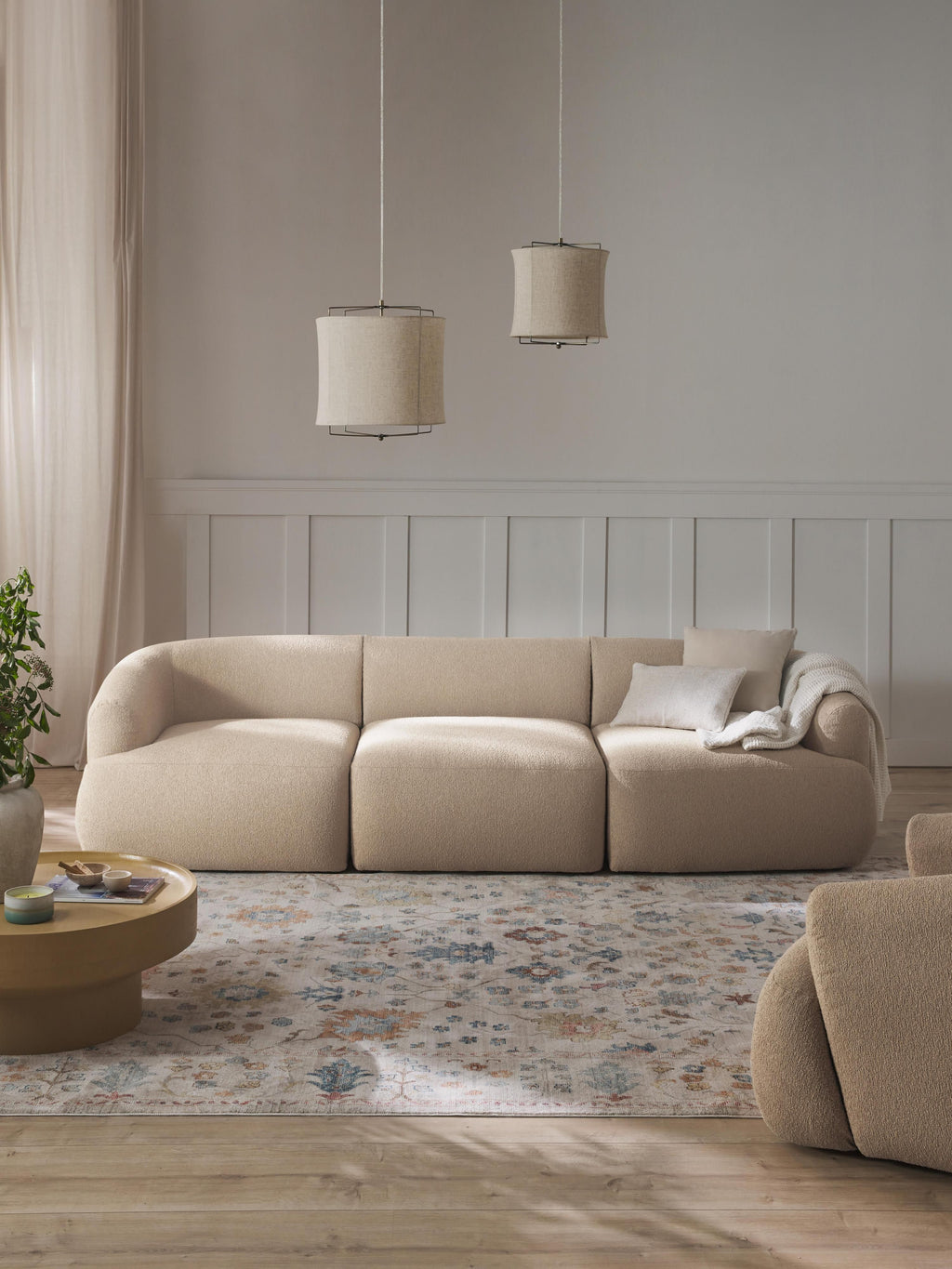 Sofia Modular Bouclé Sofa (3-seater)