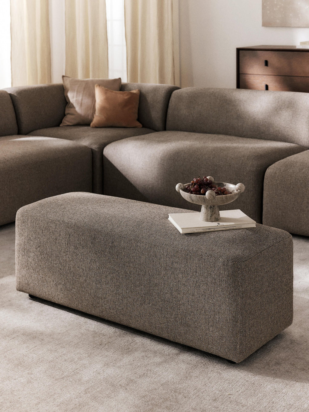 Melva XL Ottoman, W 116 x D 42 cm