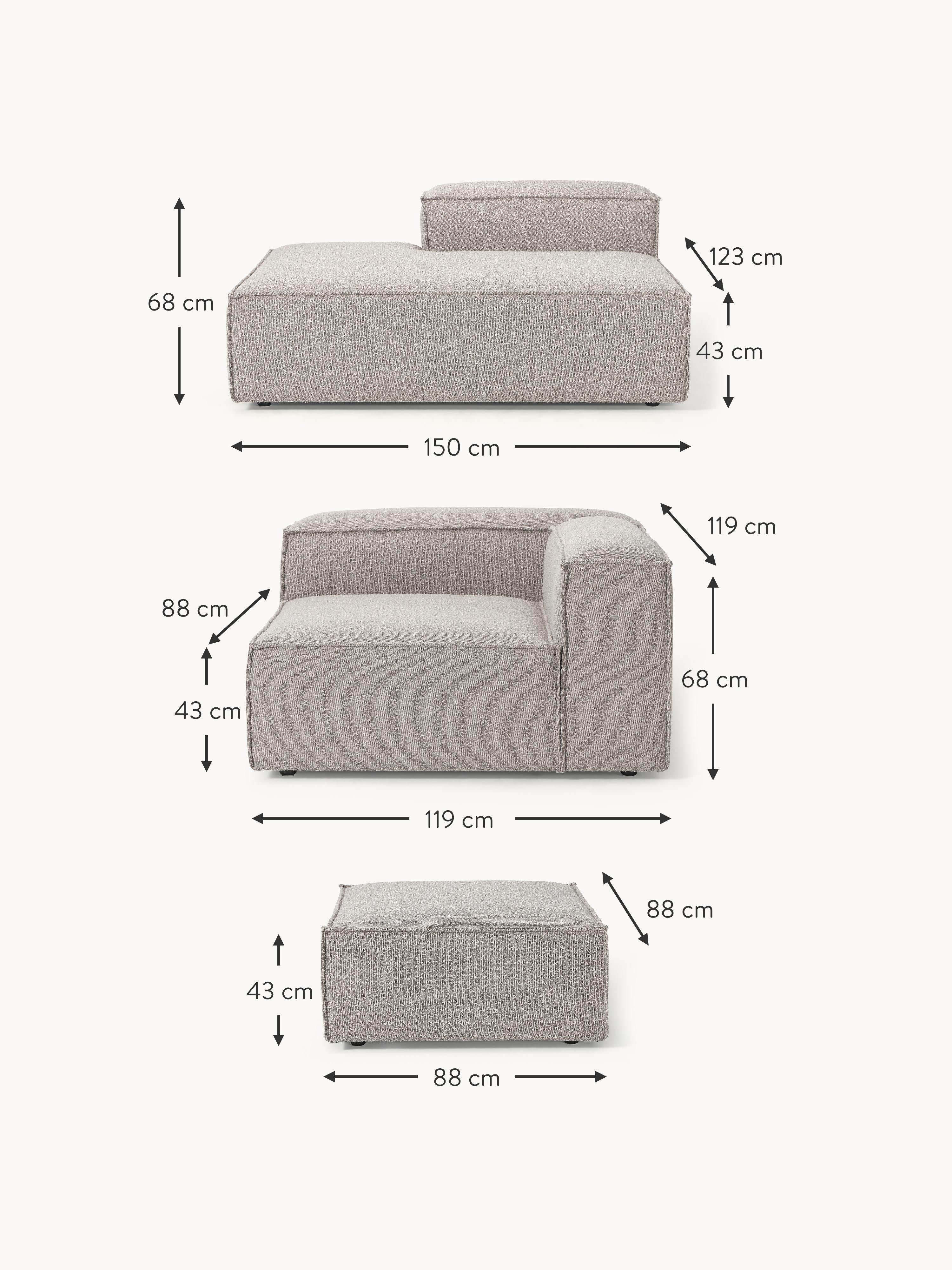 Lennon Bouclé Modular XL Ottoman