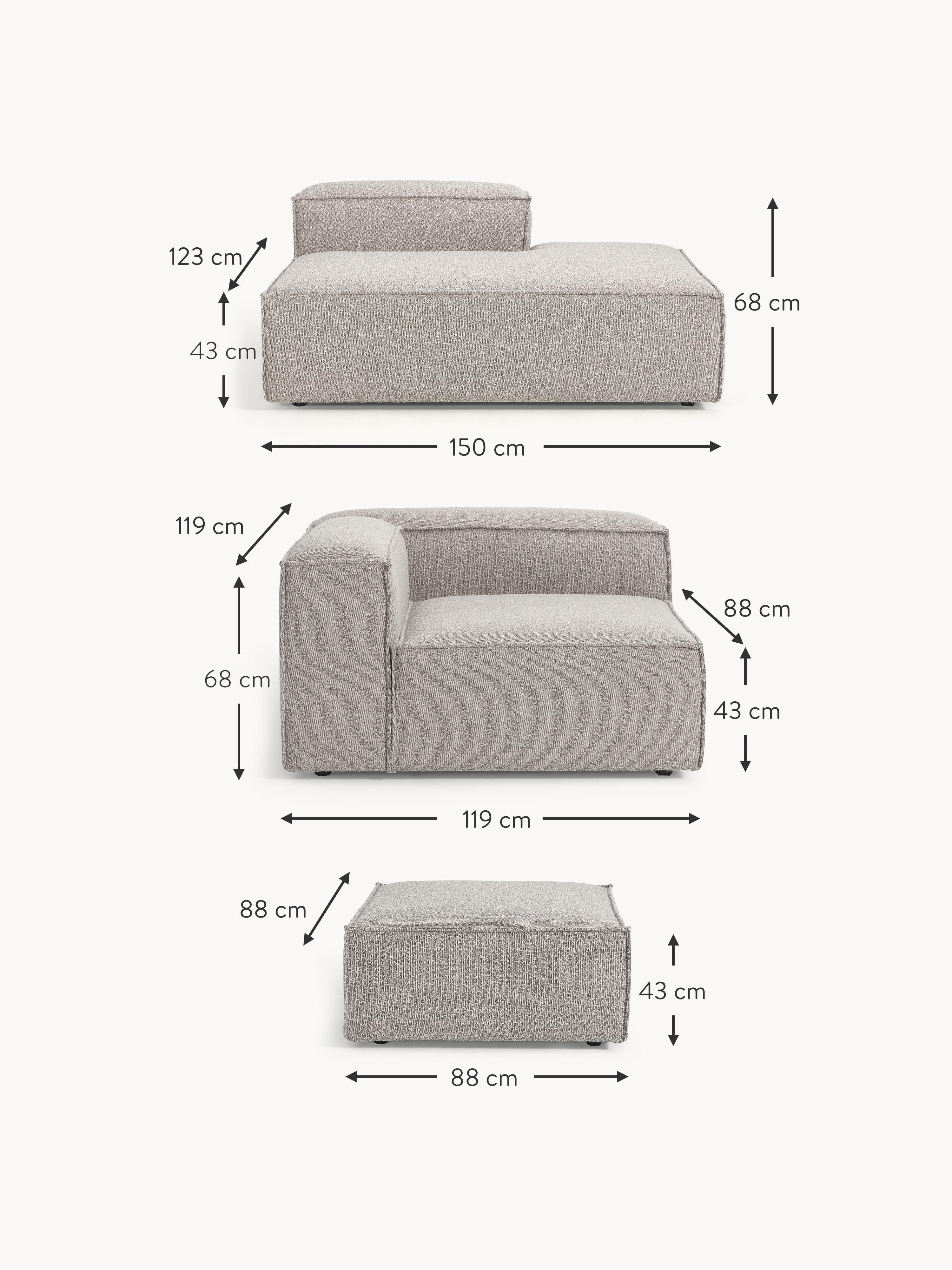 Lennon Bouclé Modular XL Ottoman