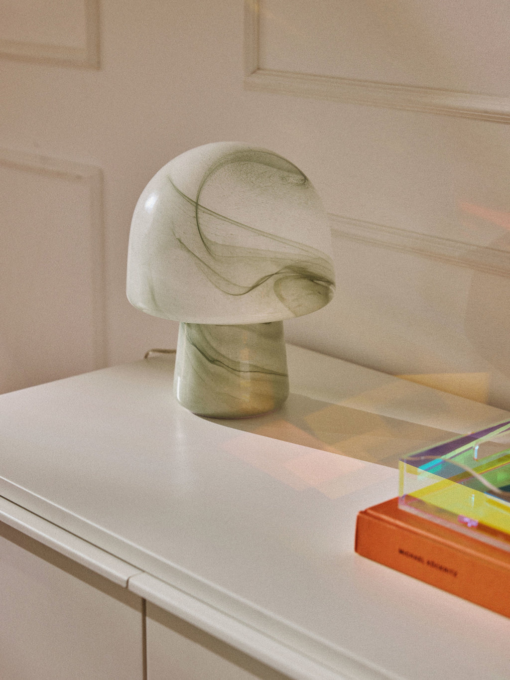Talia Small Marble Effect Table Lamp