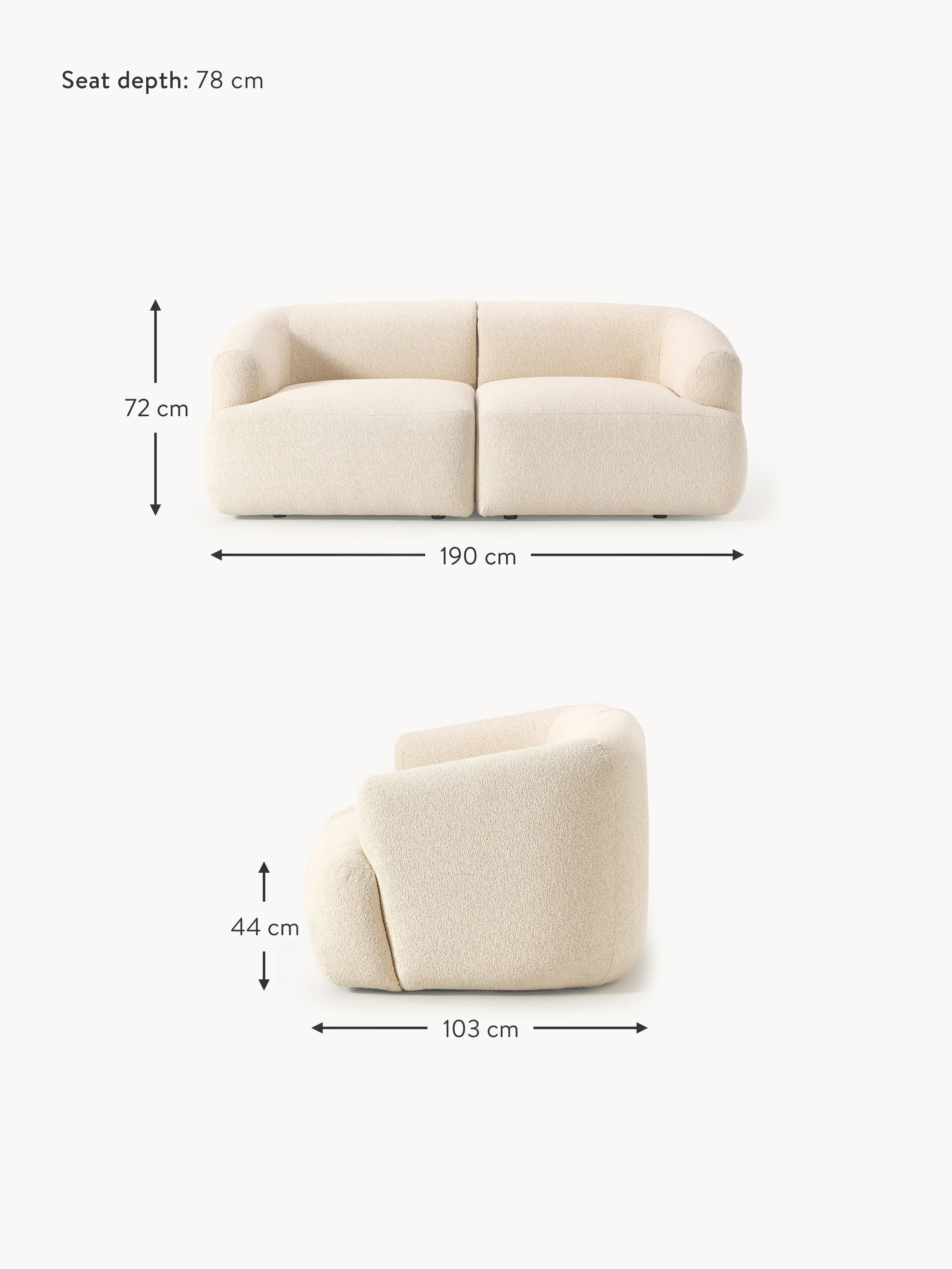 Sofia Modular Bouclé Sofa (2-seater)