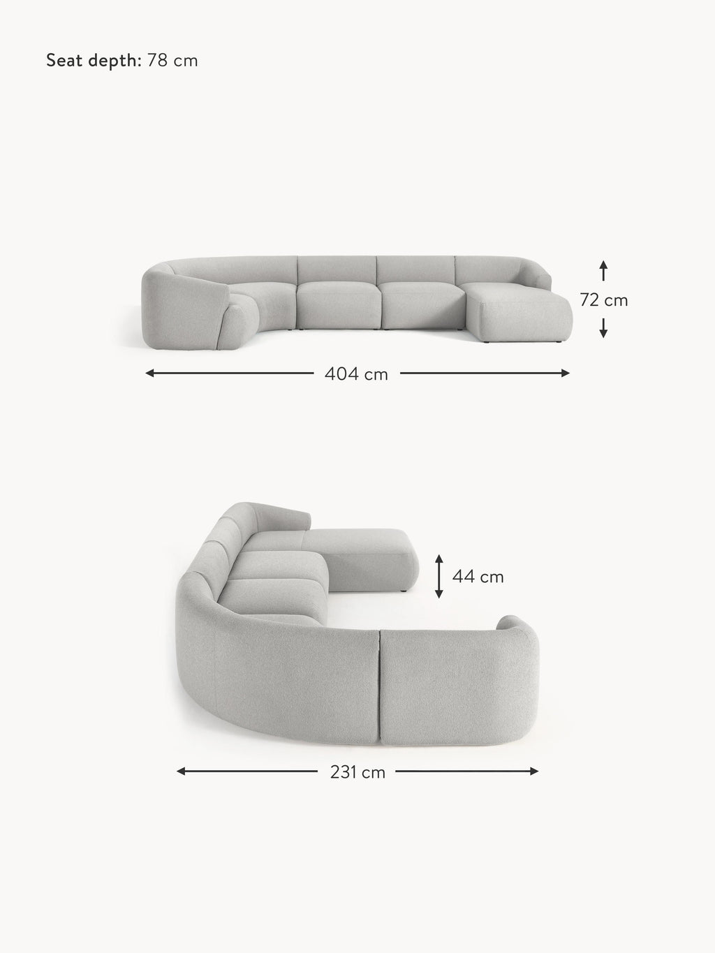Sofia XL Modular Bouclé Sofa