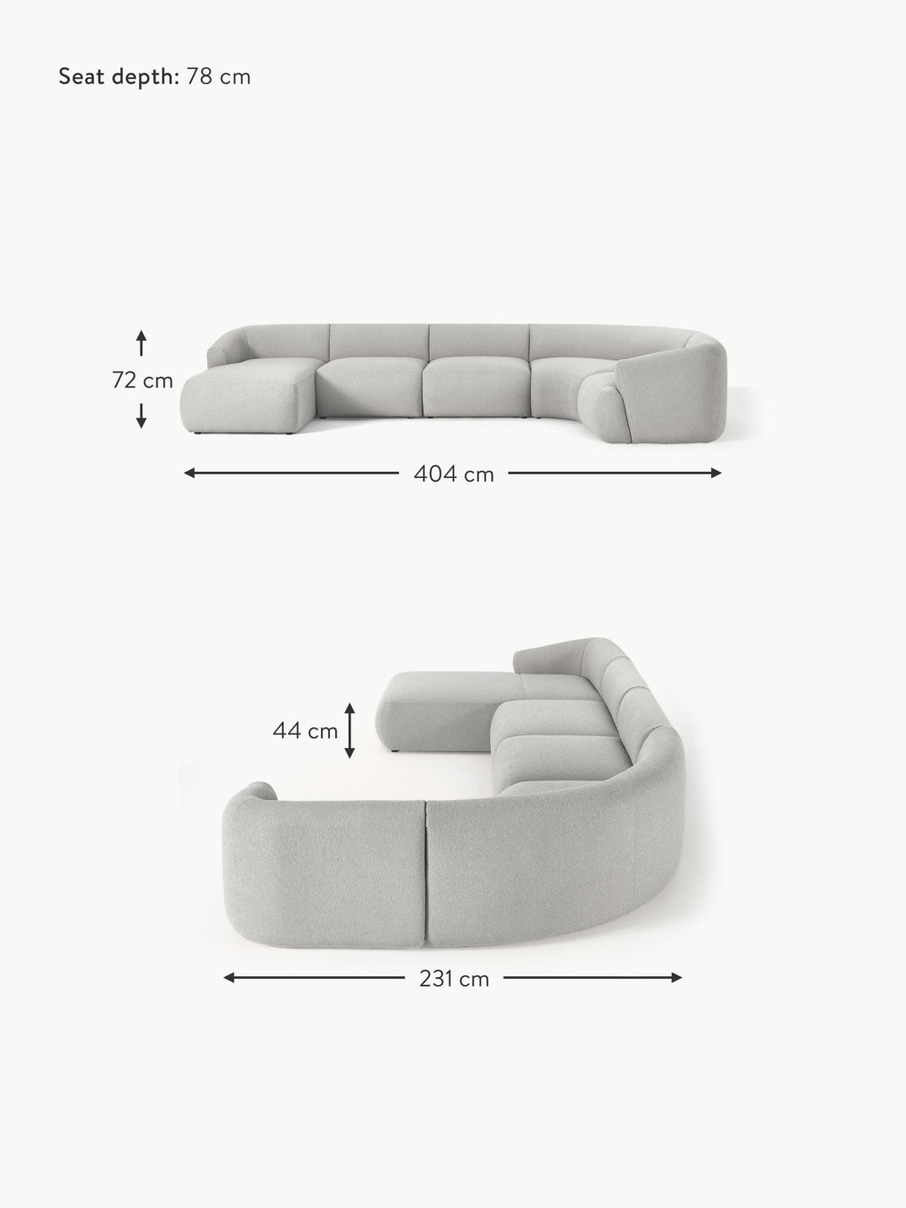 Sofia XL Modular Bouclé Sofa