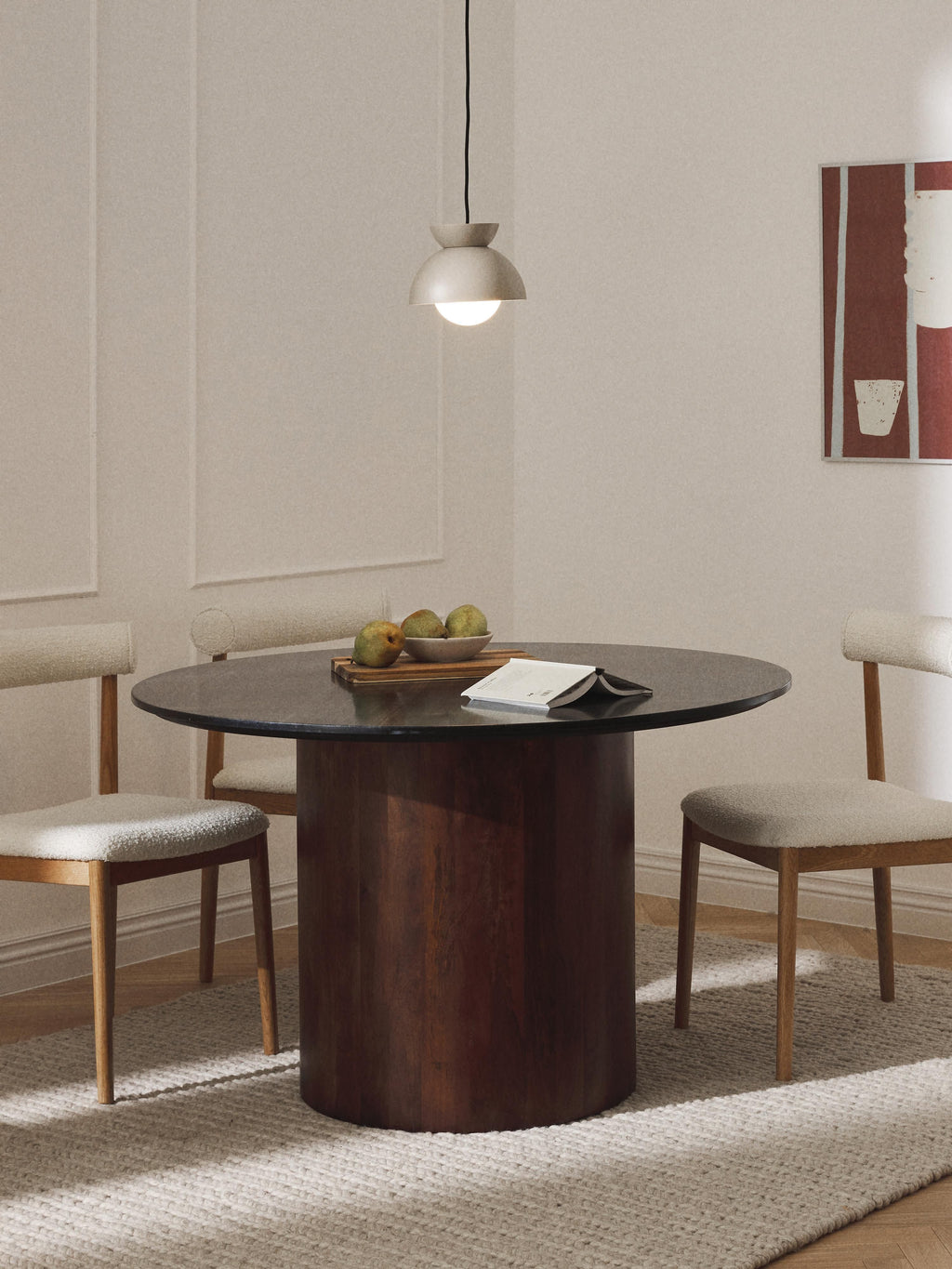Abby Round Marble Dining Table, Ø 120 cm