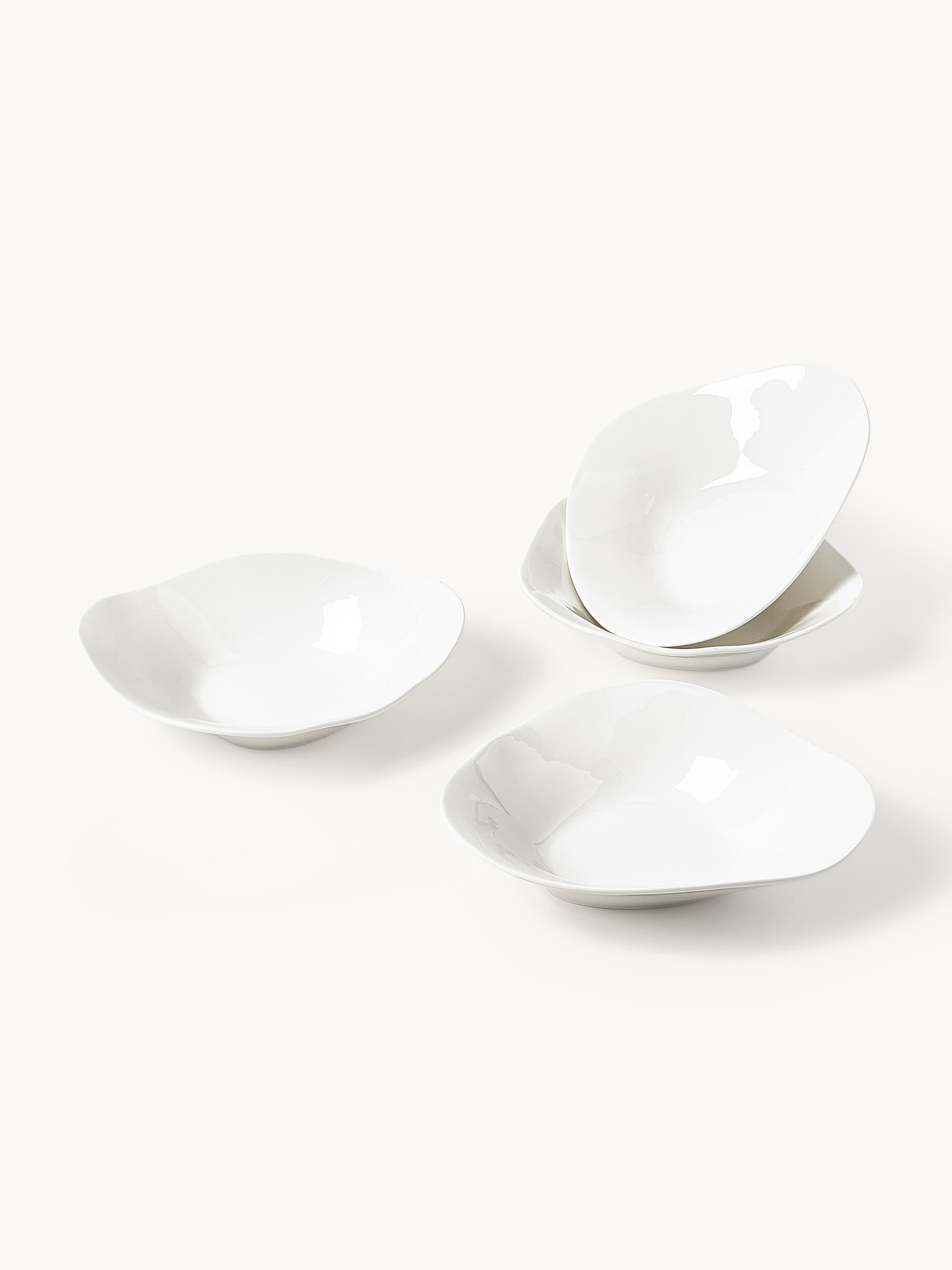 Joana Organic Shaped Porcelain Tableware Set, 4 people, Set of 12