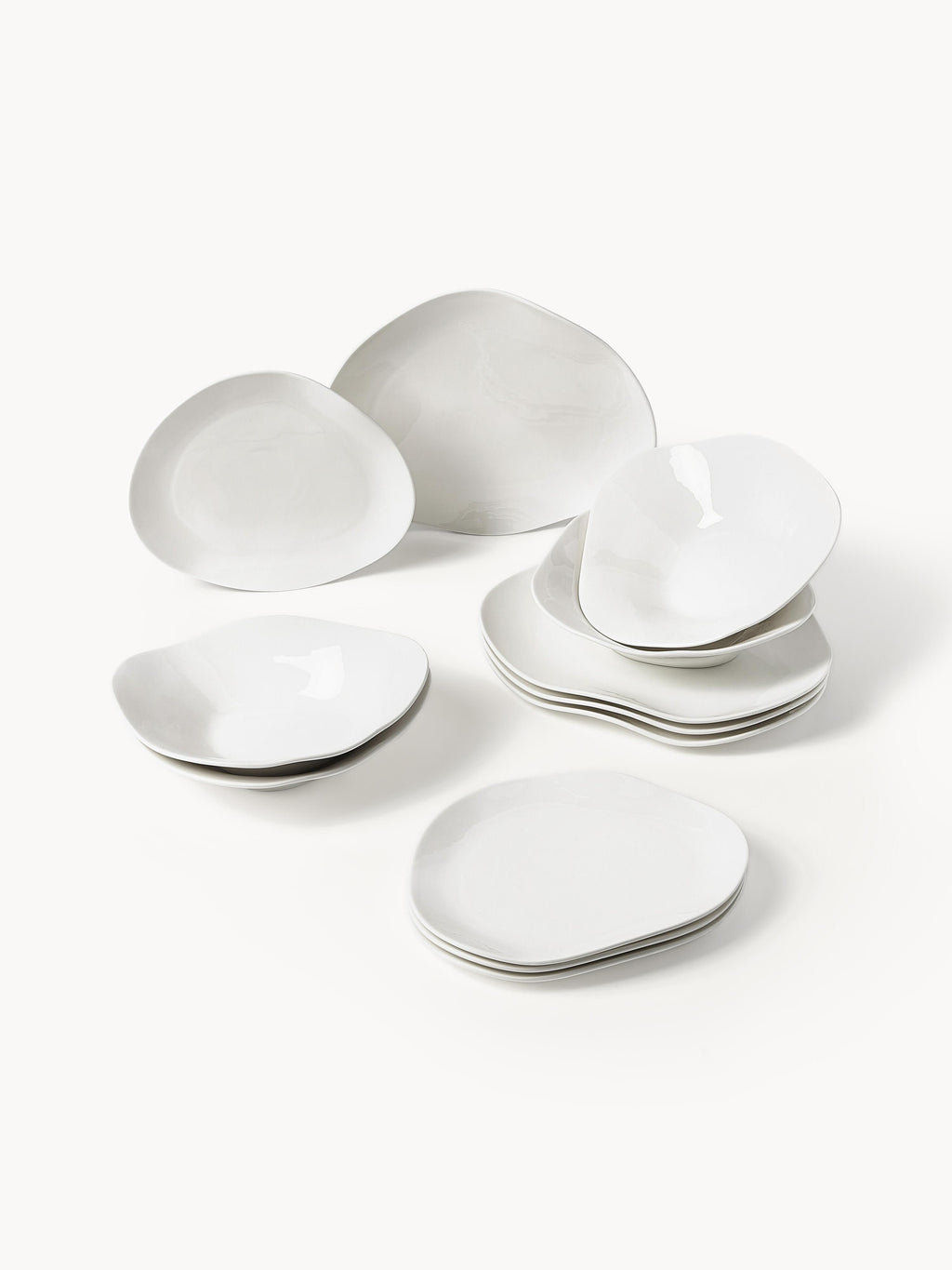 Gallery image 1 - Organic Shaped Porcelain Tableware Set Joana