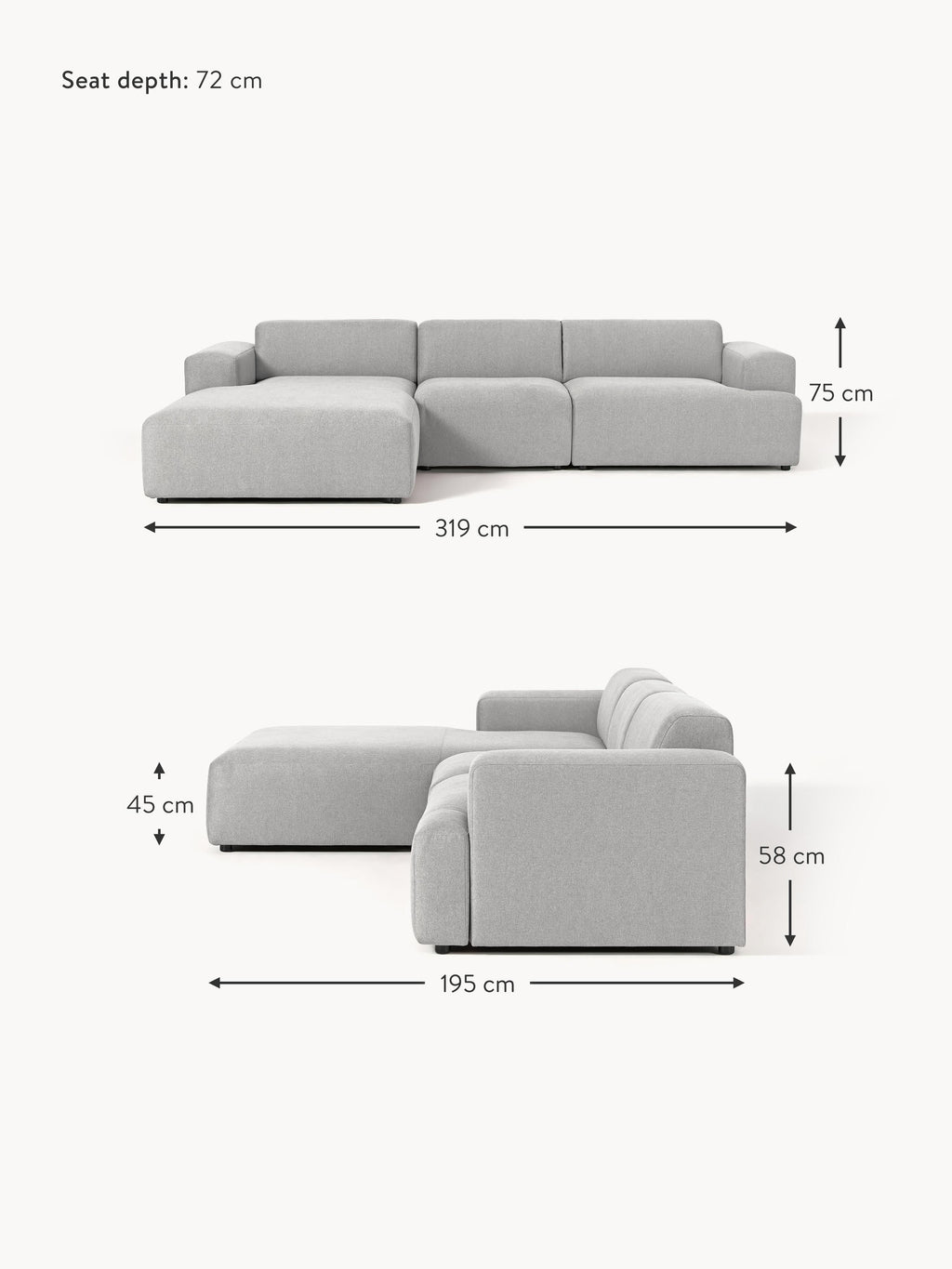 Melva Corner Sofa (4-seater)
