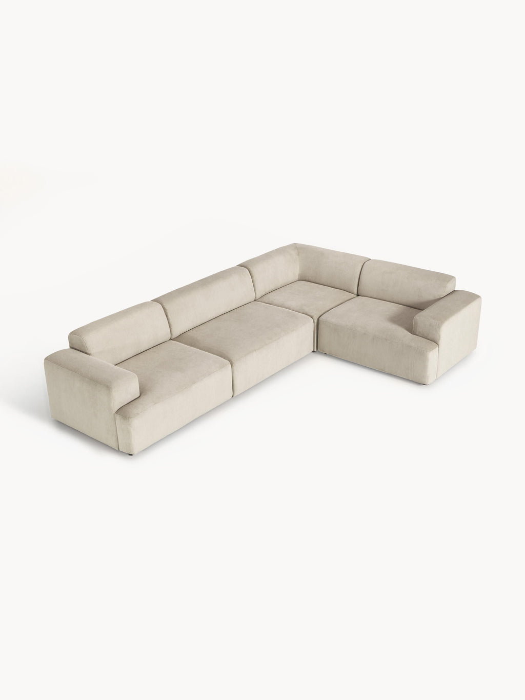 Melva Large Corduroy Corner Sofa (4-seater)