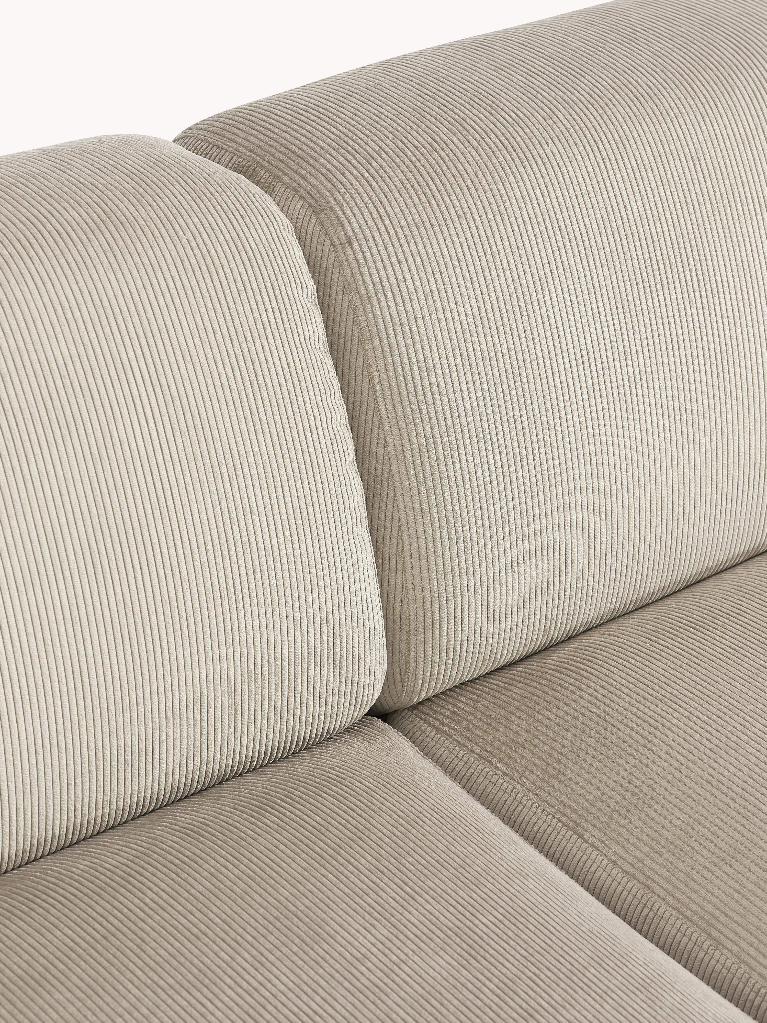 Melva Large Corduroy Corner Sofa (4-seater)