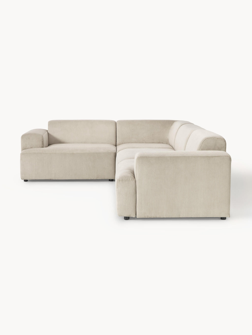 Melva Large Corduroy Corner Sofa (4-seater)