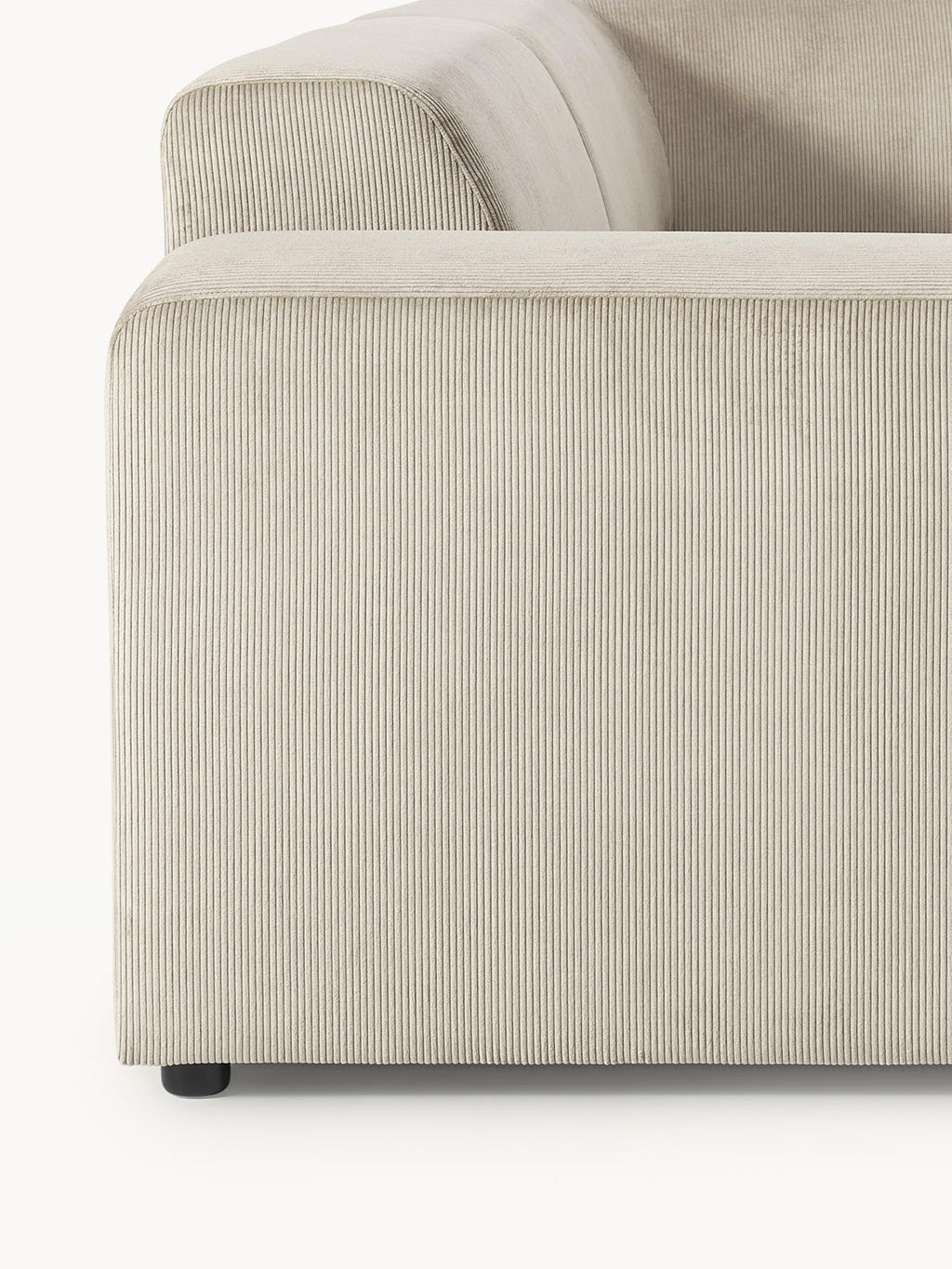 Melva Large Corduroy Corner Sofa (4-seater)