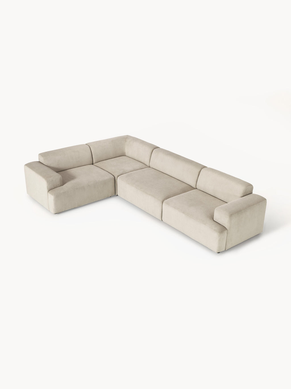 Melva Large Corduroy Corner Sofa (4-seater)