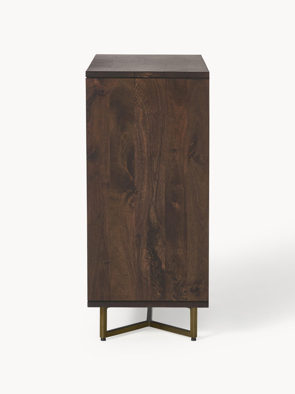 Luca Mango Wood Dresser with Herringbone Pattern