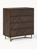 Gallery image 1 - Mango Wood Dresser Luca with Herringbone Pattern