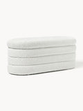 Gallery image 1 - Bouclé Upholstered Bench Alto with Storage Space