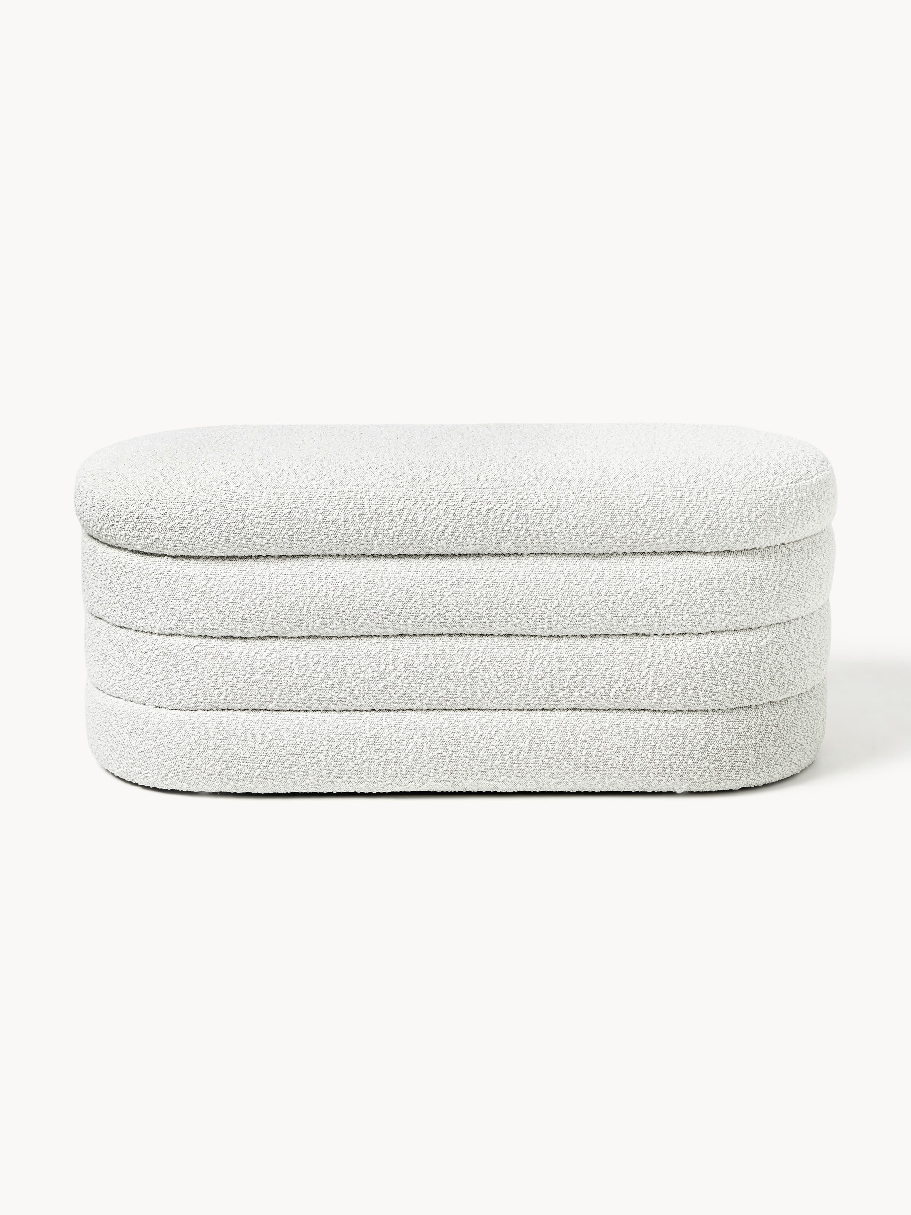 Alto Bouclé Upholstered Bench with Storage Space