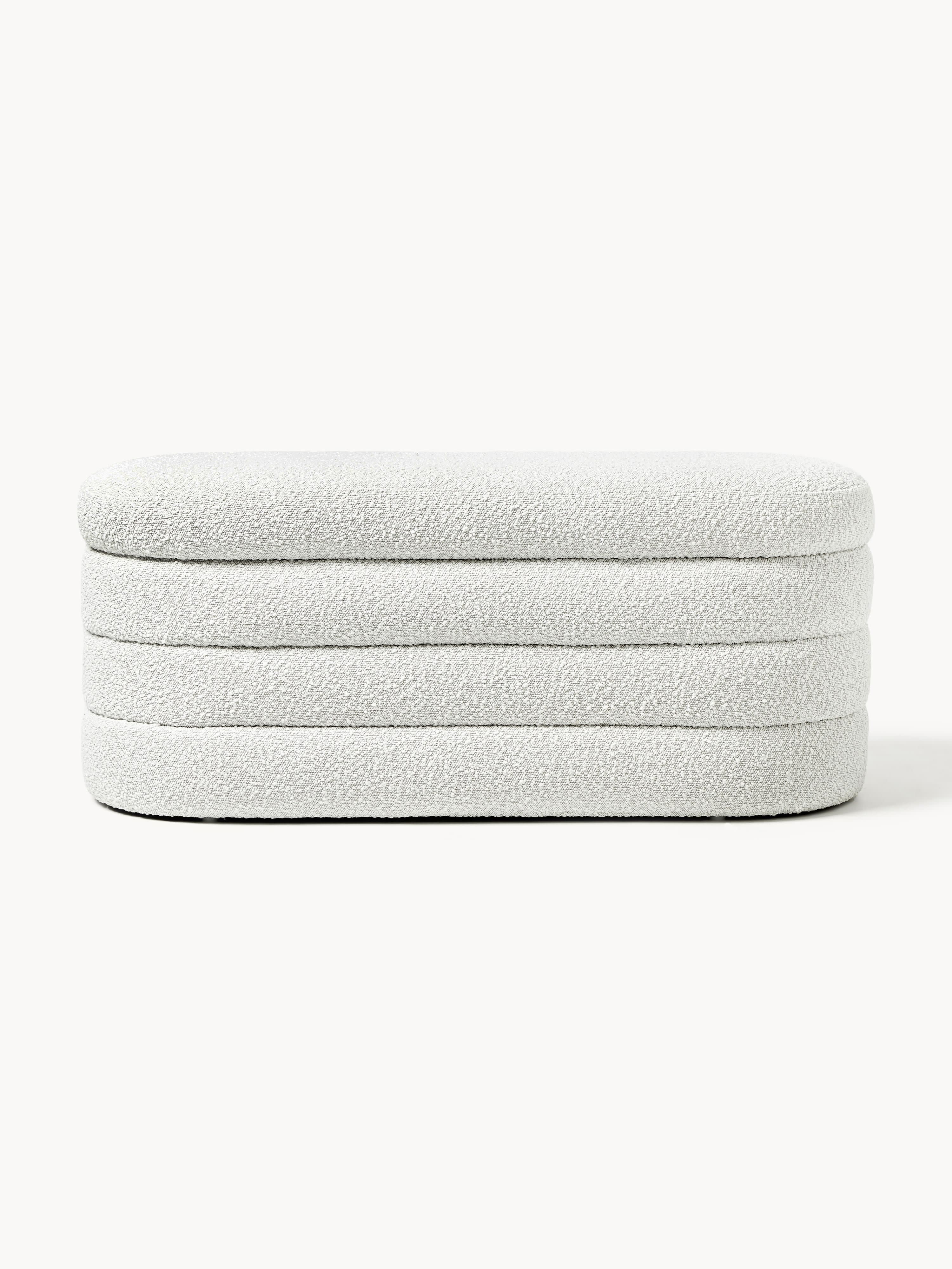 Alto Bouclé Upholstered Bench with Storage Space