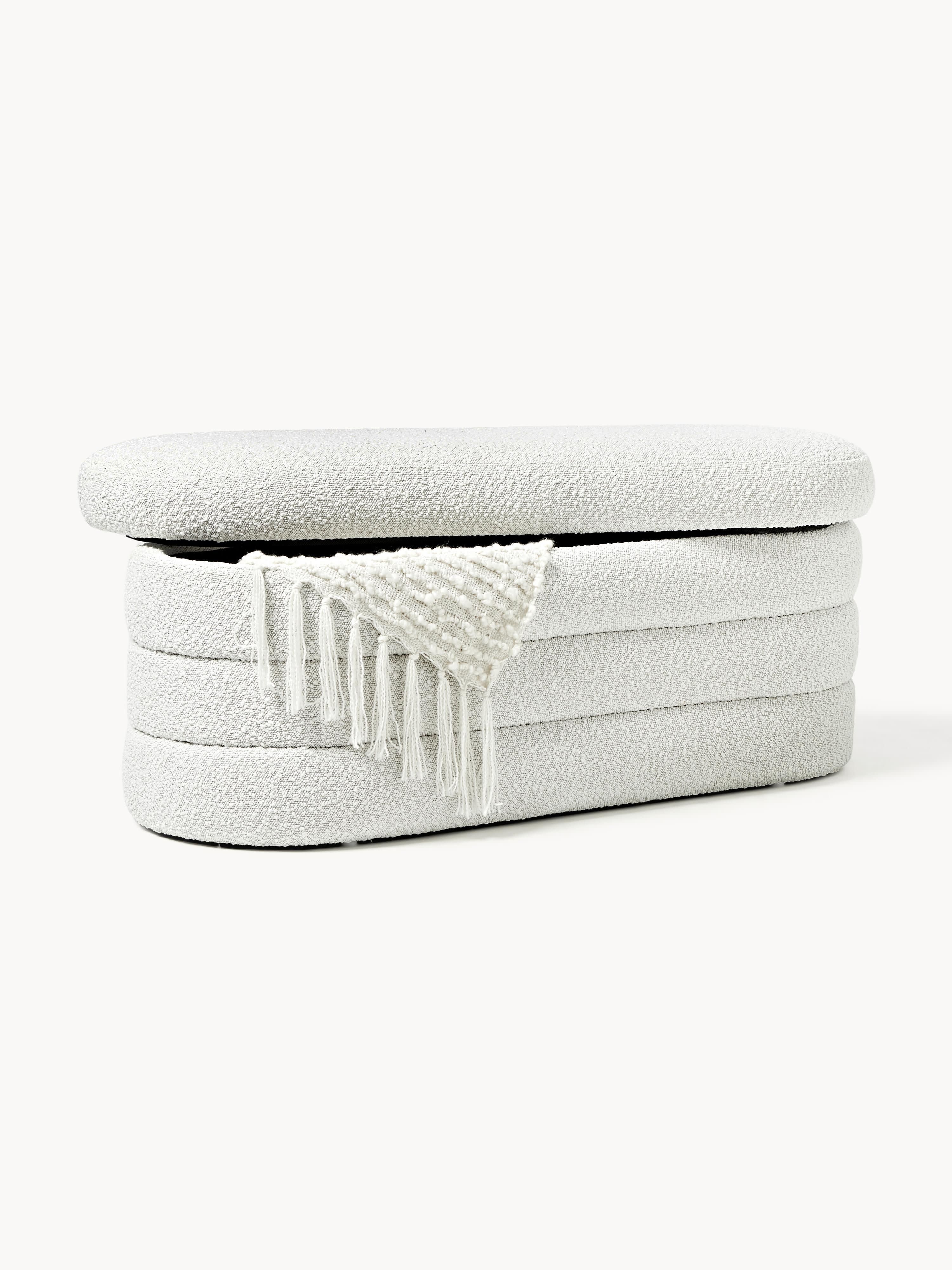 Alto Bouclé Upholstered Bench with Storage Space
