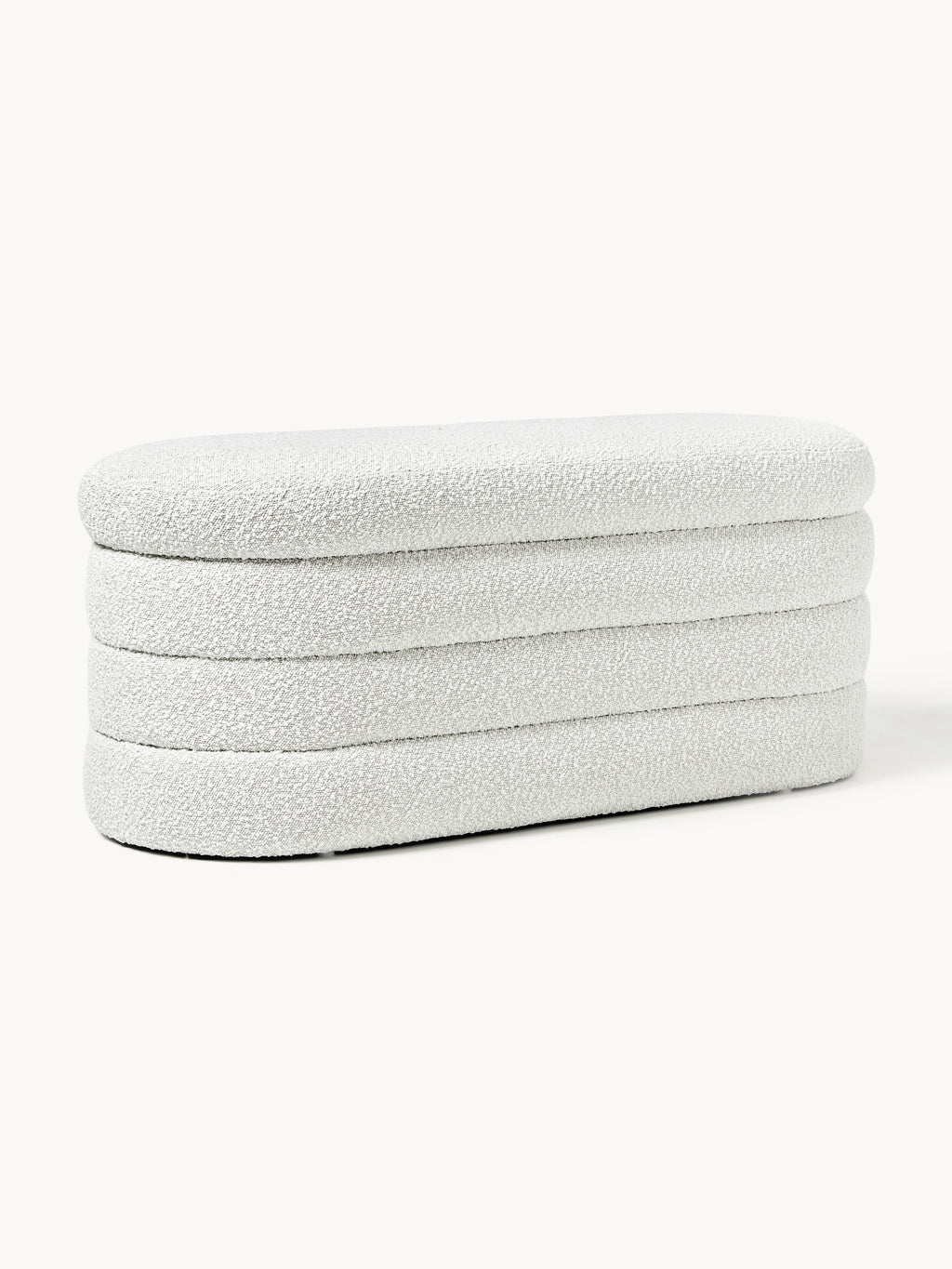 Alto Bouclé Upholstered Bench with Storage Space