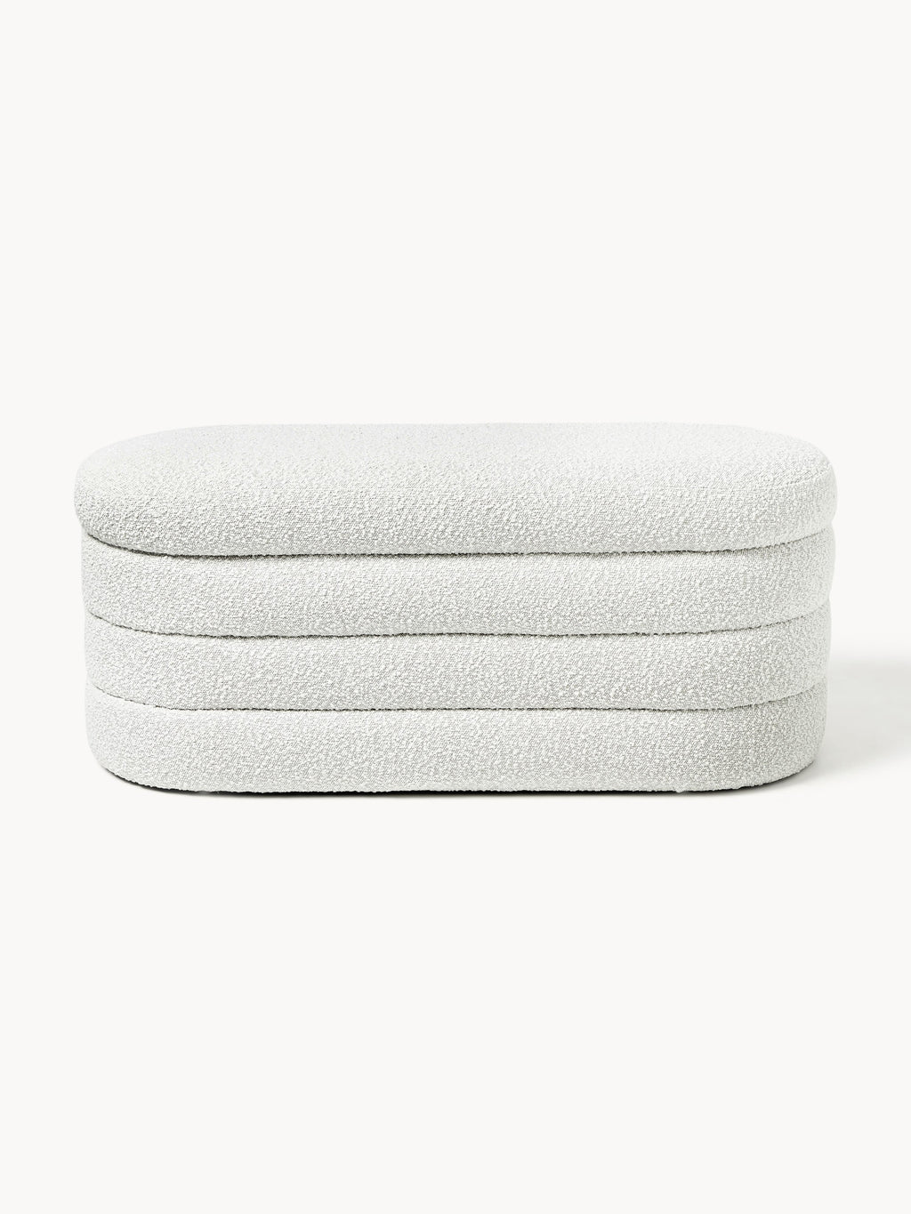 Alto Bouclé Upholstered Bench with Storage Space