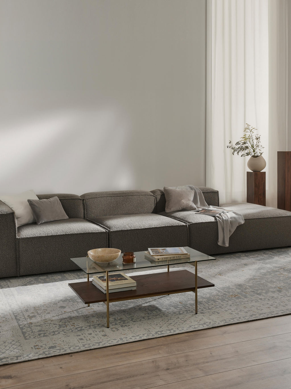 Lennon Bouclé Modular XL Ottoman
