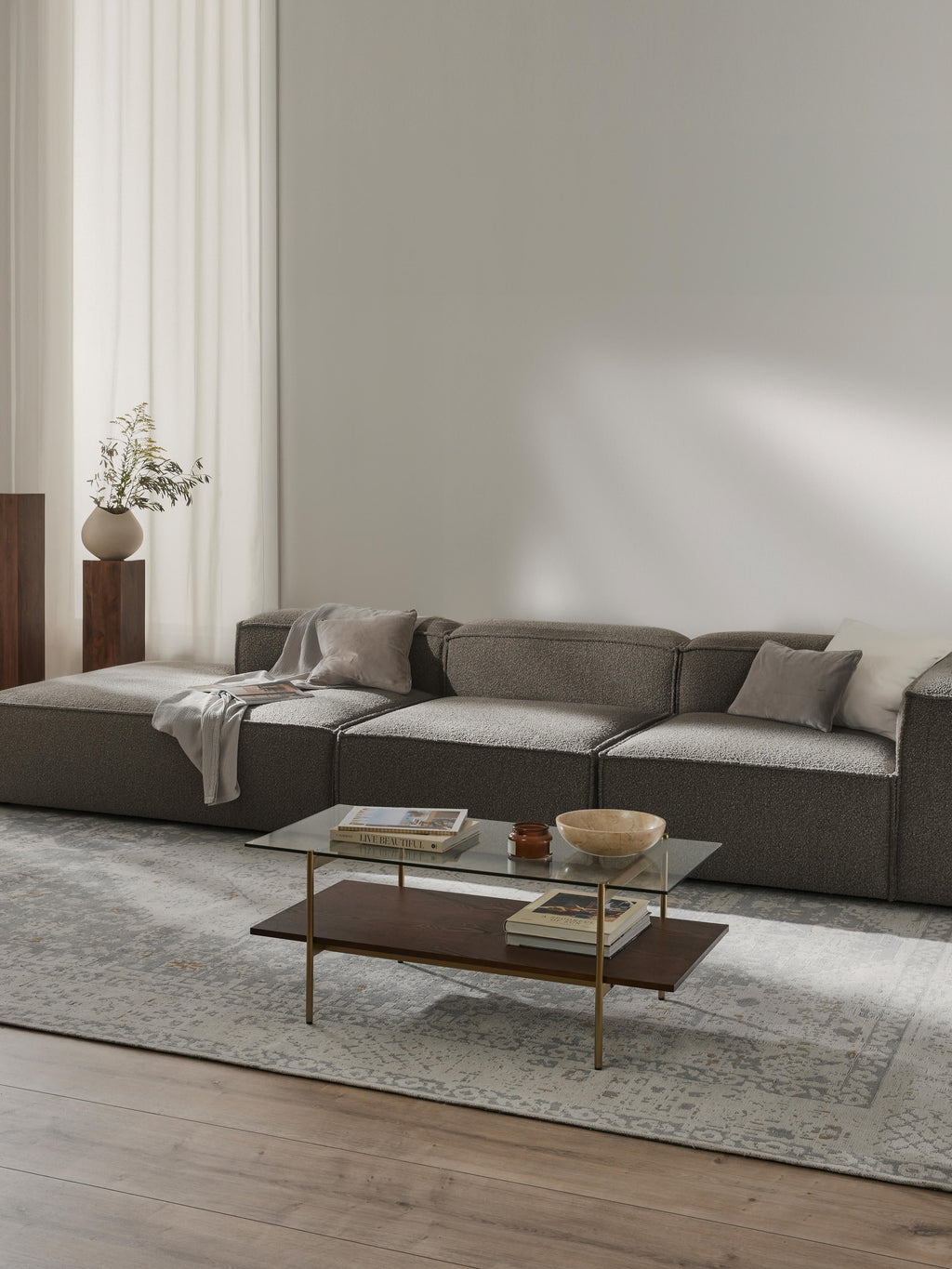 Lennon Bouclé Modular XL Ottoman